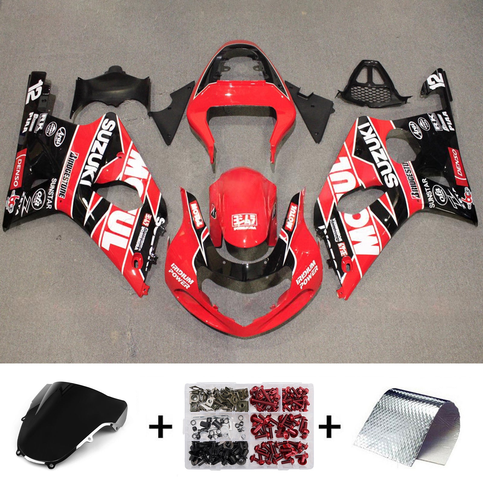 Injection Fairing Kit Bodywork Plastic ABS For Suzuki GSXR1000 2000-2002 K1 K2