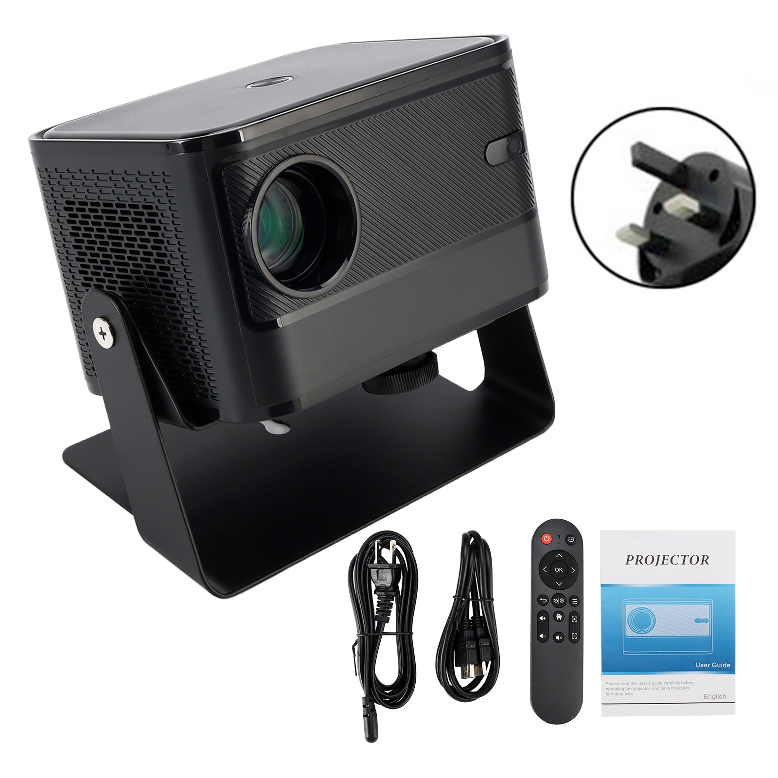 Proyector 4K Proyector inteligente Android Proyector de doble frecuencia con enfoque eléctrico Reino Unido