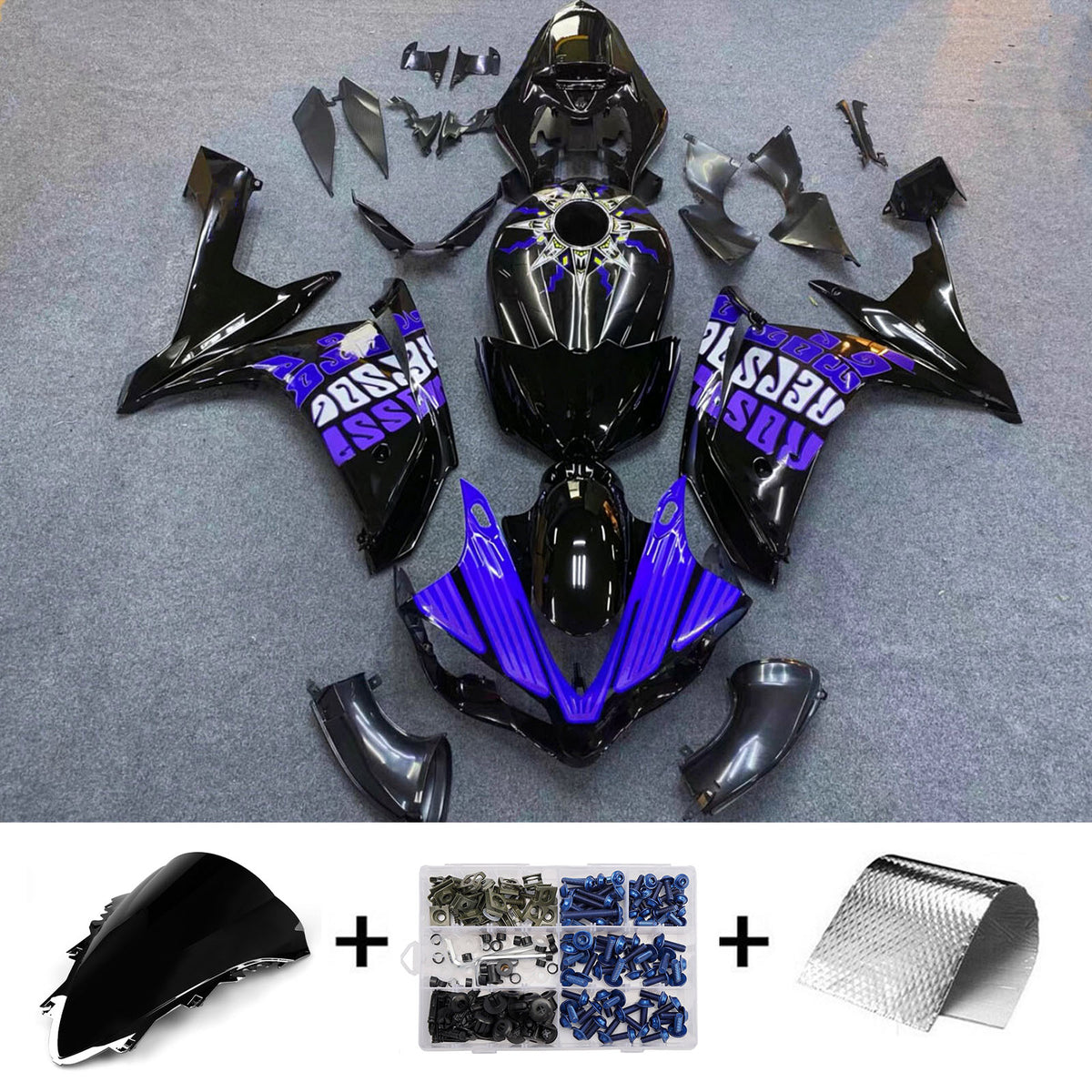 Injection Fairing Kit Bodywork Plastic ABS fit For Yamaha YZF 1000 R1 2007-2008