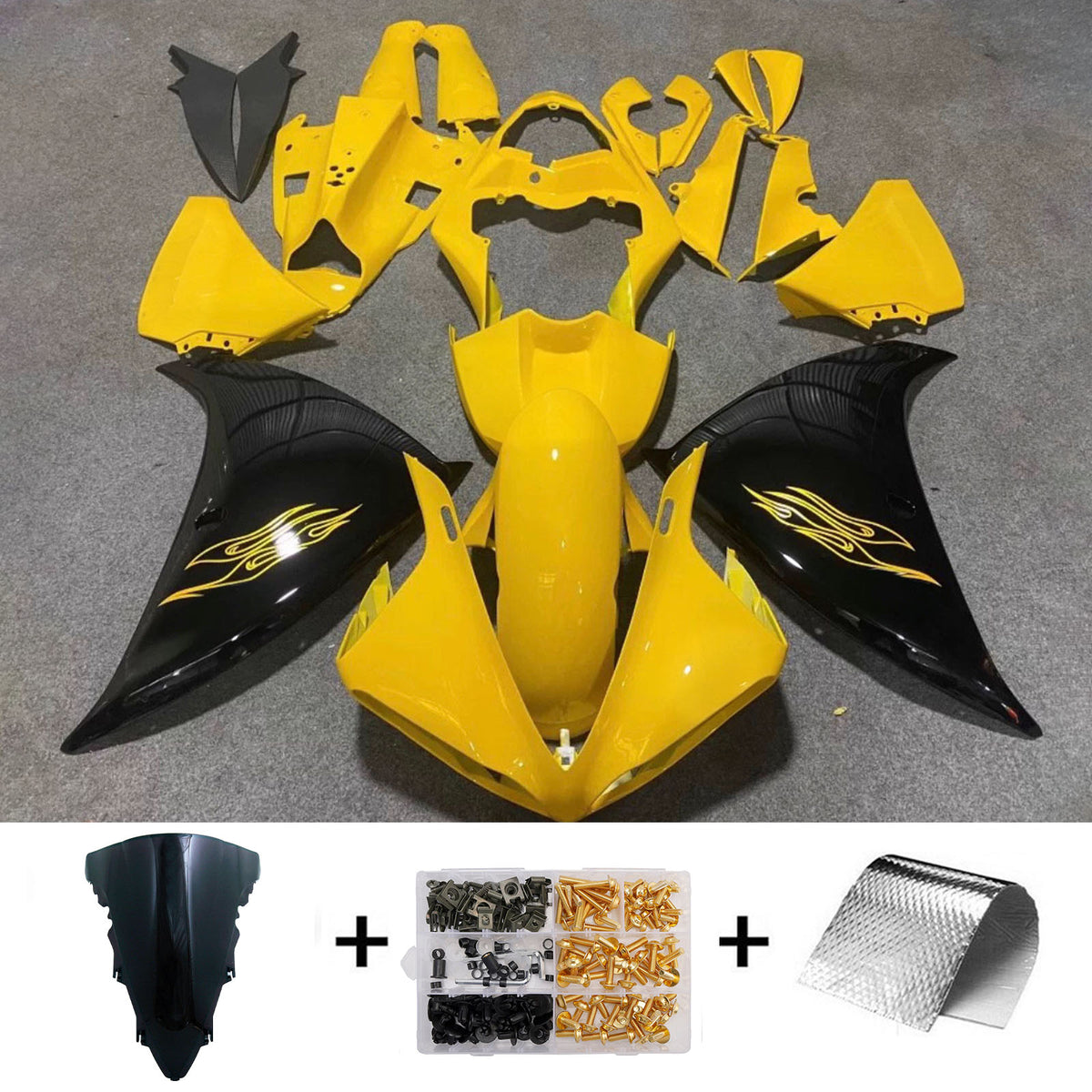 Injection Fairing Kit Bodywork Plastic ABS fit For Yamaha YZF-R1 2012-2014