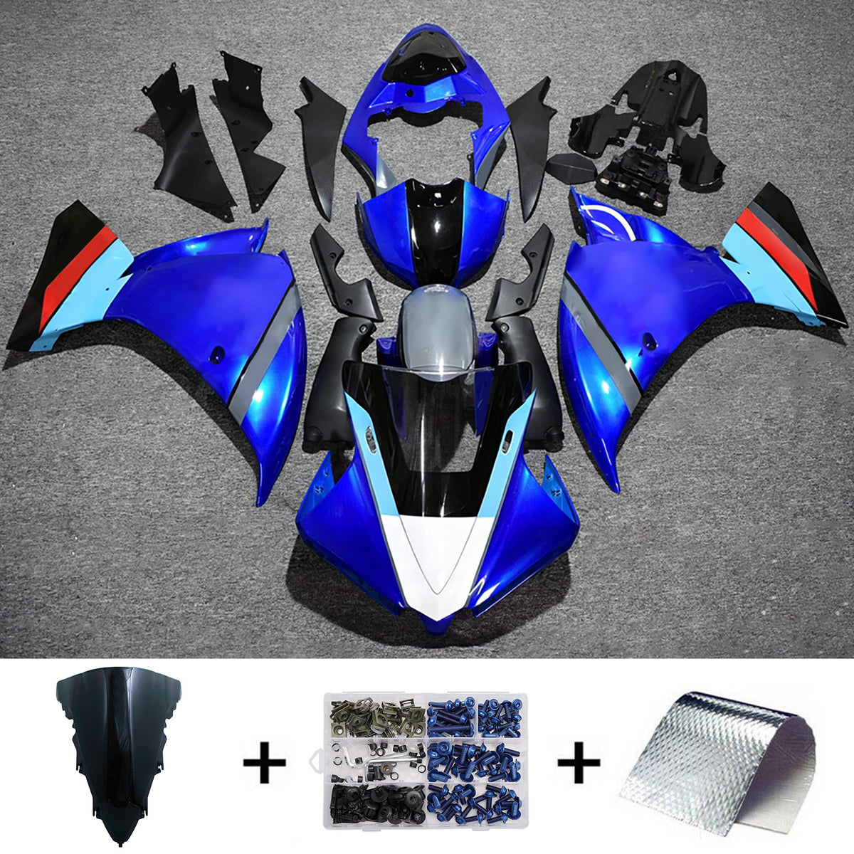 Injection Fairing Kit Bodywork Plastic ABS fit For Yamaha YZF-R1 2012-2014
