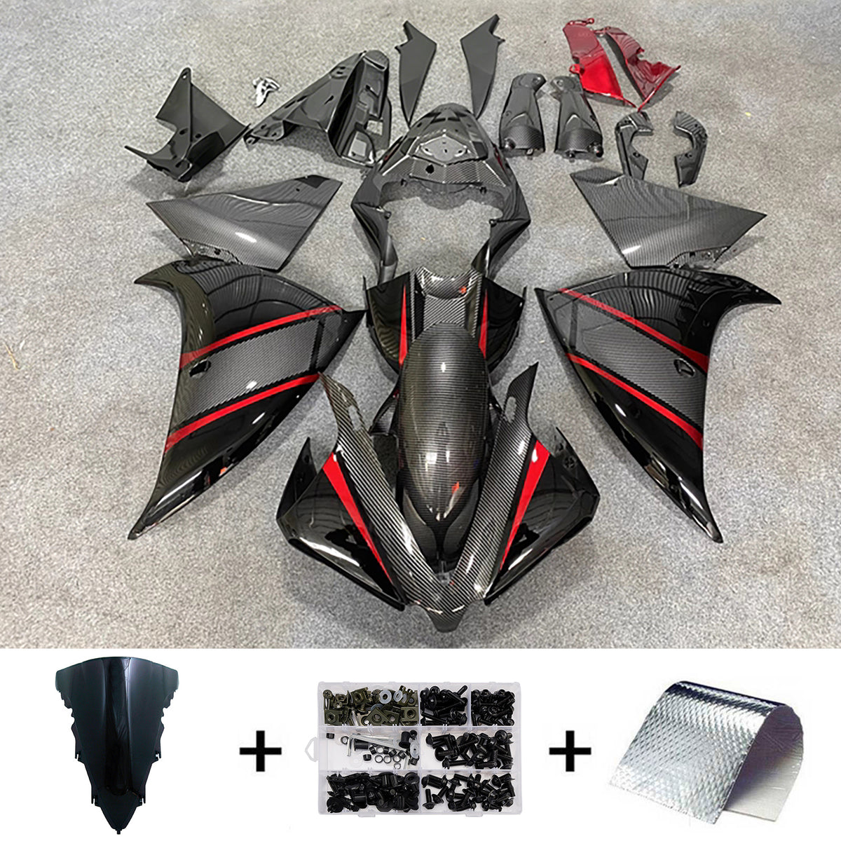 Injection Fairing Kit Bodywork Plastic ABS For Yamaha YZFR1 YZF-R1 2009-2011