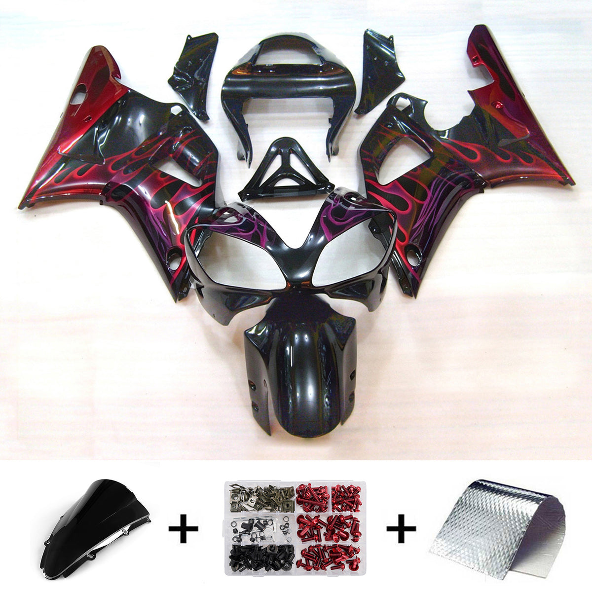 Injection Fairing Kit Bodywork Plastic ABS fit For Yamaha YZF-R1 2000-2001