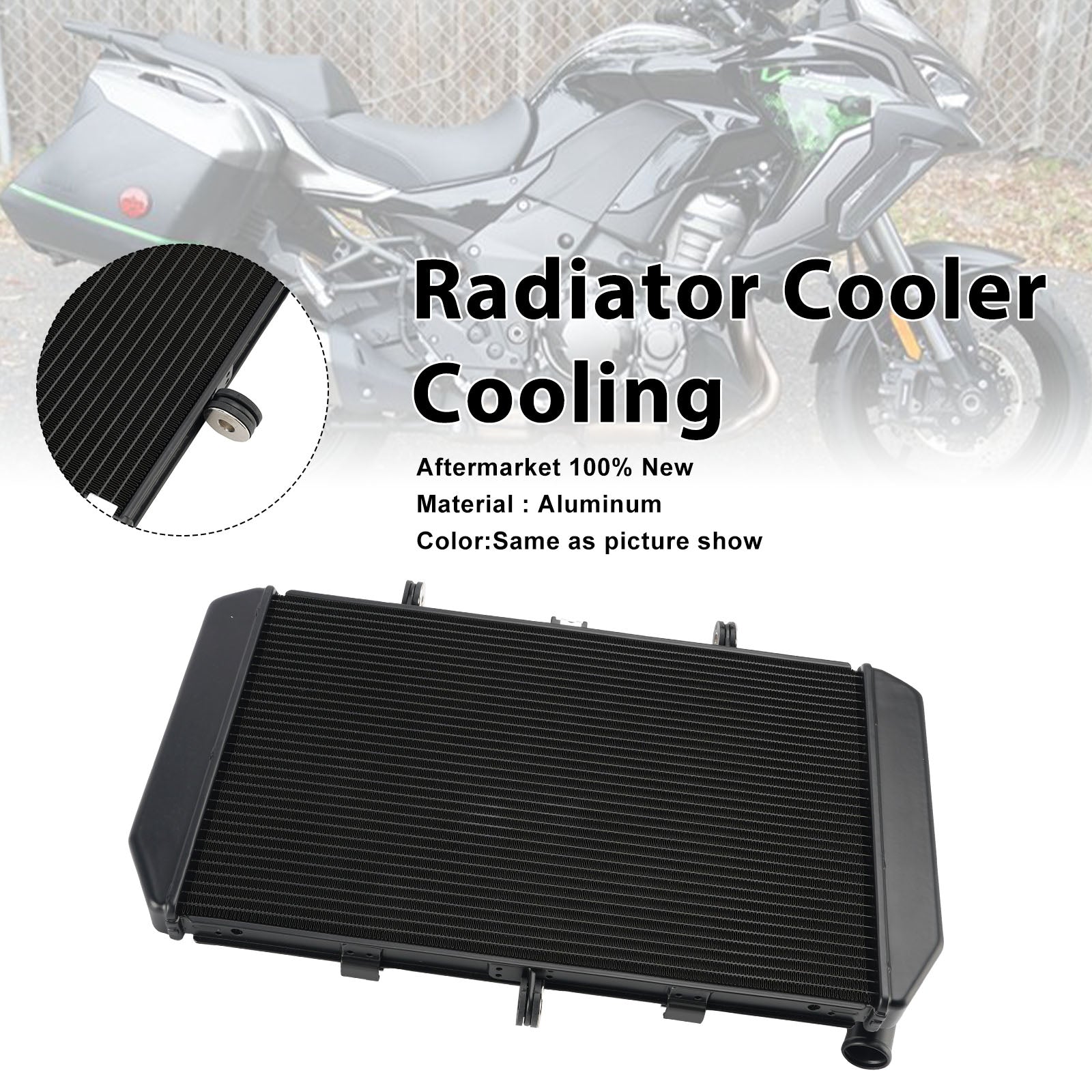 Radiator Cooling Engine Cooler For Kawasaki Versys 1000 2019-2024