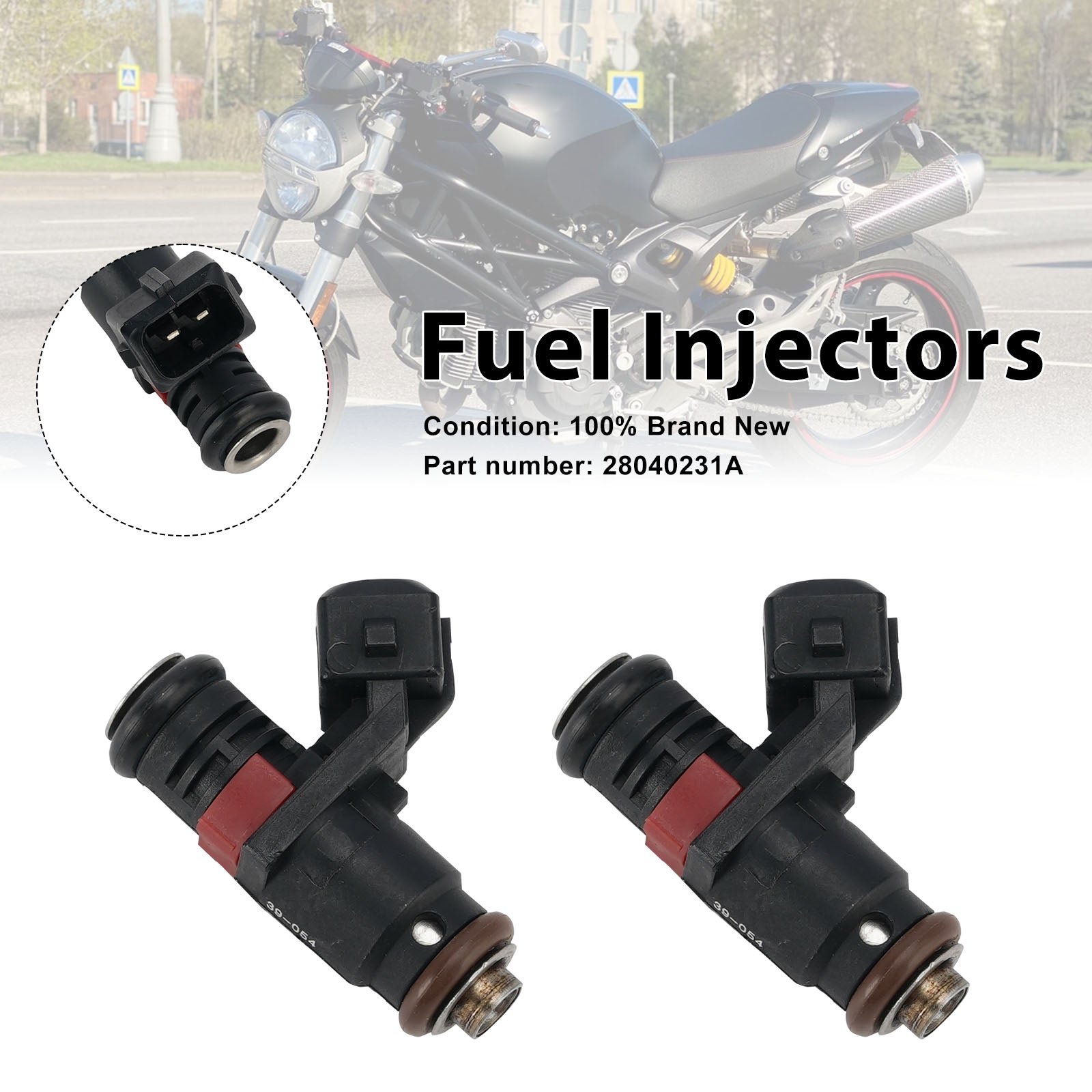 2PC Fuel Injectors 28040231A For Ducati Monster 659 797 796 1110