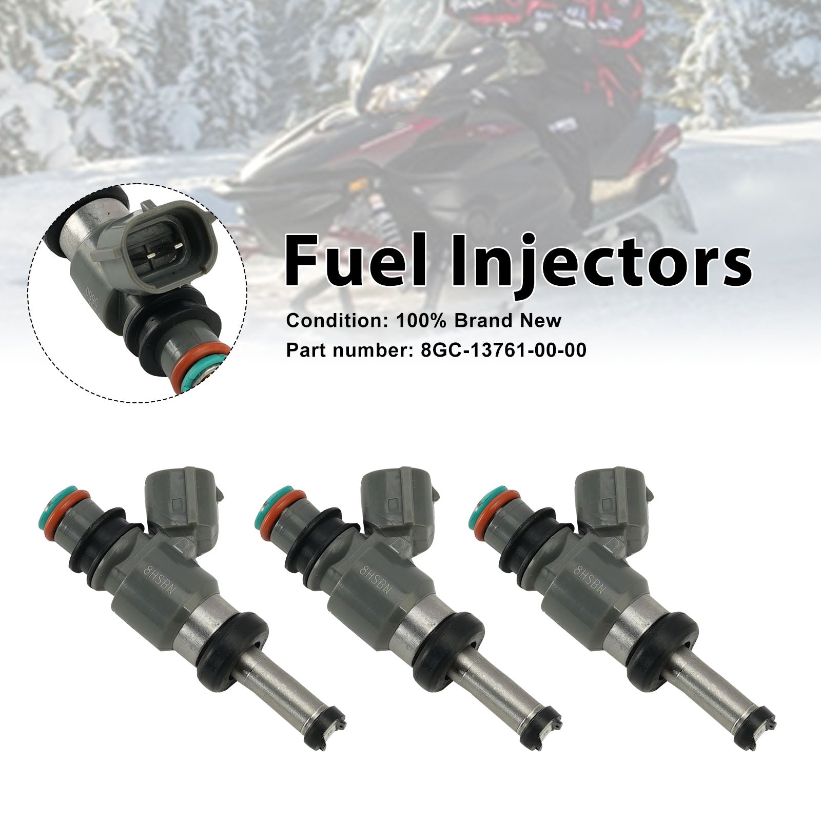 3PC Fuel Injectors 8GC-13761-00-00 For Yamaha PHAZER MTX FX NYTRO MTX GT RTX