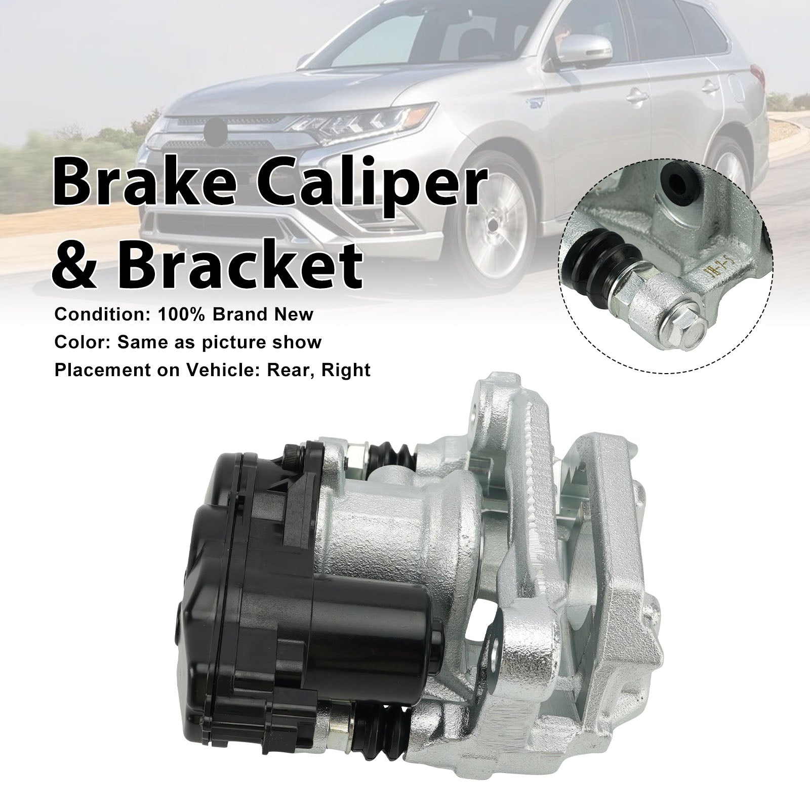 Rear Right Brake Caliper 4605C044 Fit Mitsubishi Outlander MK3 2013-2021 w/Motor
