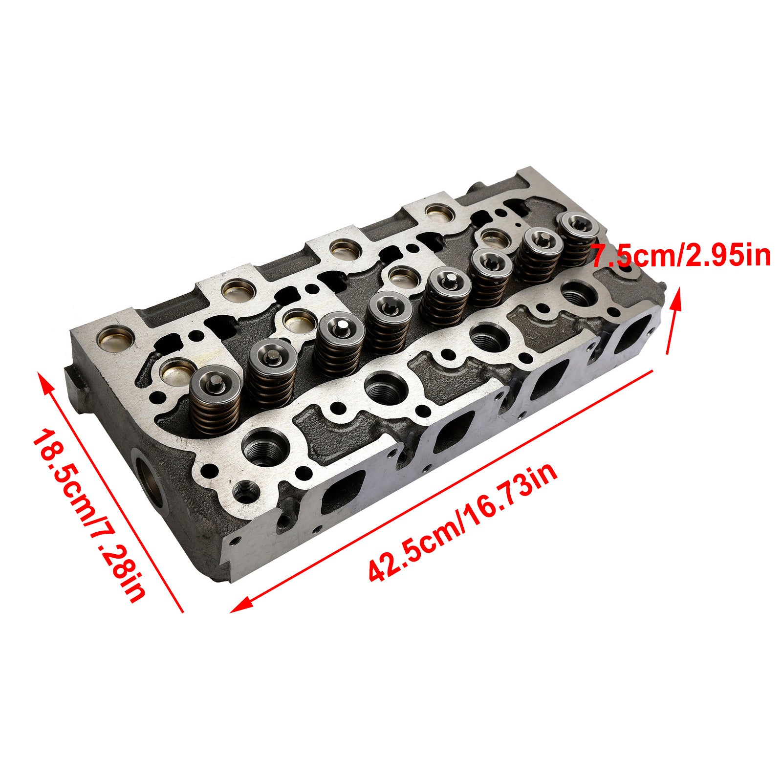 Complete cilinderkop + pakkingset voor Kubota V1902 Holland schranklader L555 L553