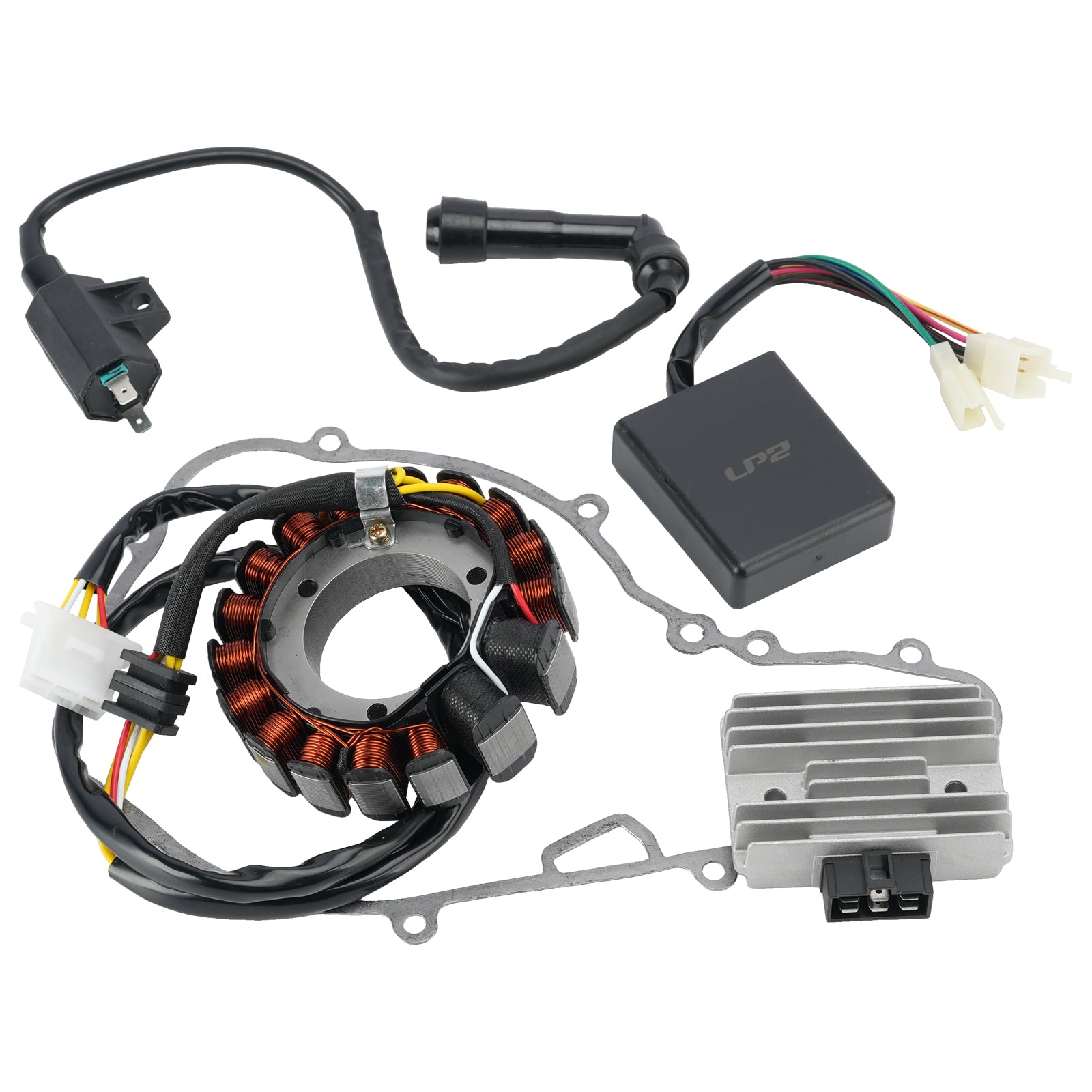 CDI Box Ignition Coil Stator Regulator Gasket Set For Kawasaki KLR650 1987-2007