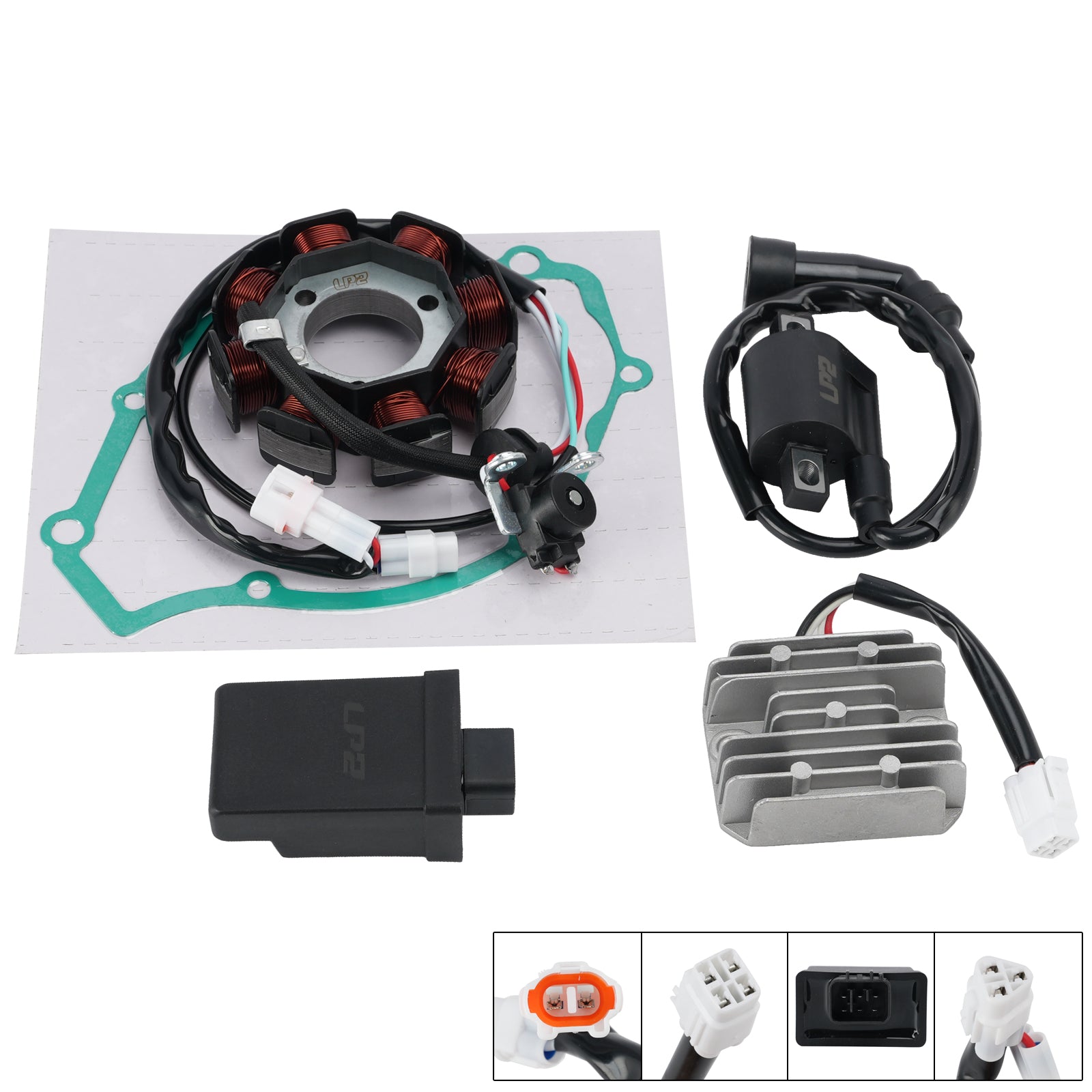 Stator Regulator CDI Box Ignition Coil Gasket Set For Yamaha Raptor 125 11-2013