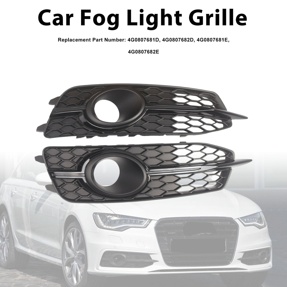 2012-2014 Audi A6 C7 S-Line 2x bil foran støtfanger tåkelys griller