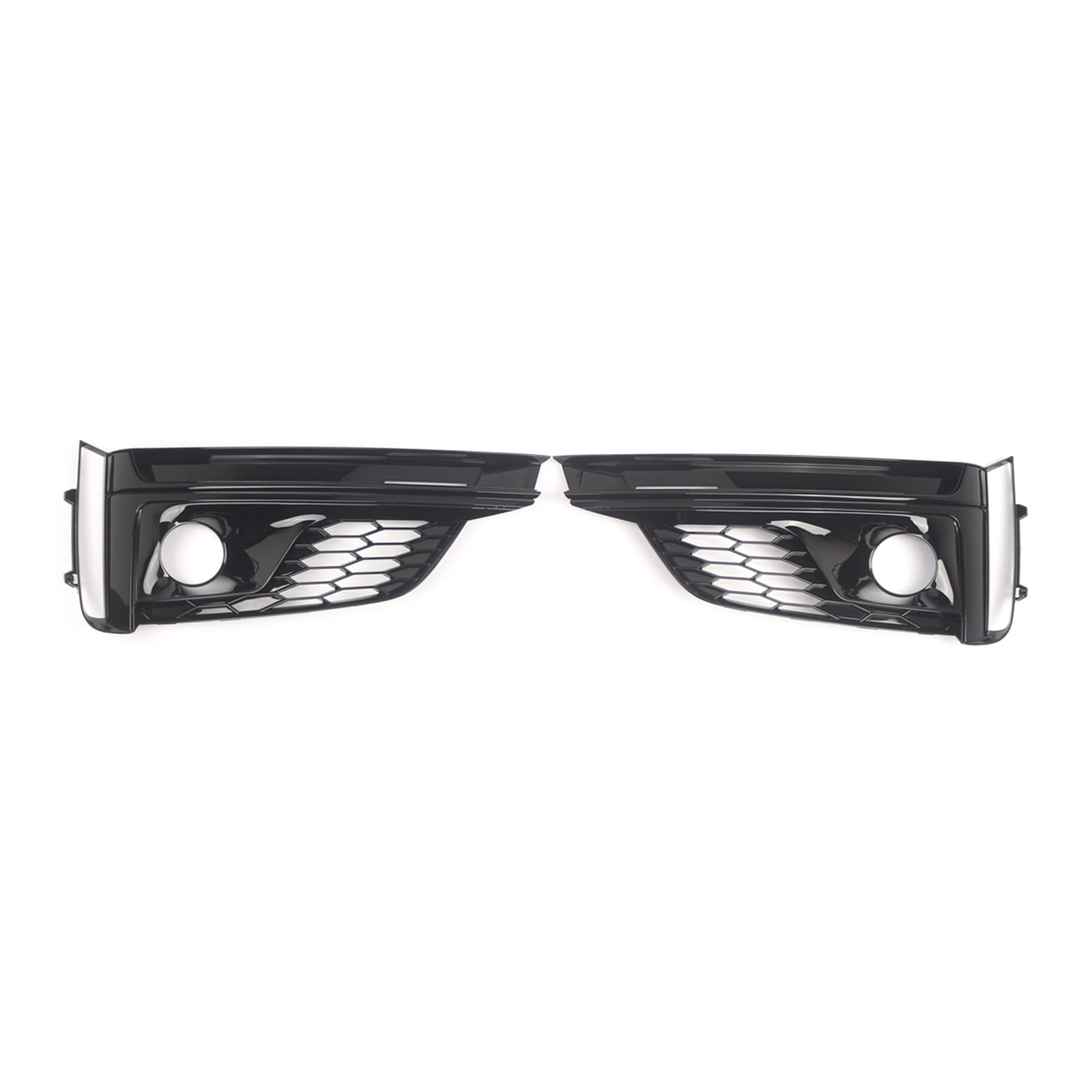 2PCS Front Bumper Fog Light Grille Cover Fit Audi A5 S5 S-Line 2018-2019