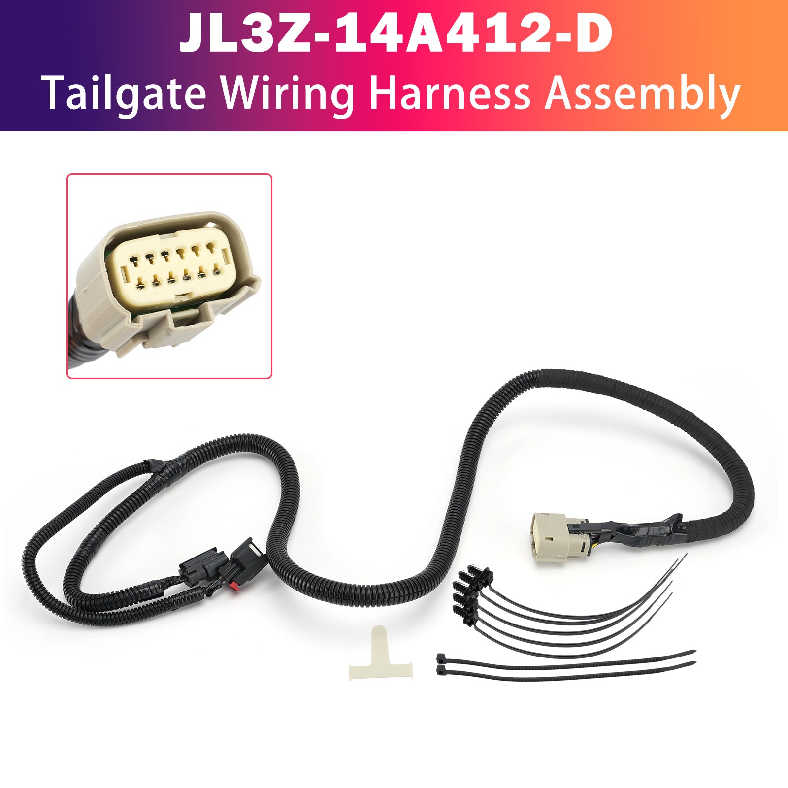 Tailgate Wiring Harness Assembly JL3Z-14A412-D for Ford F-150 2015-2020