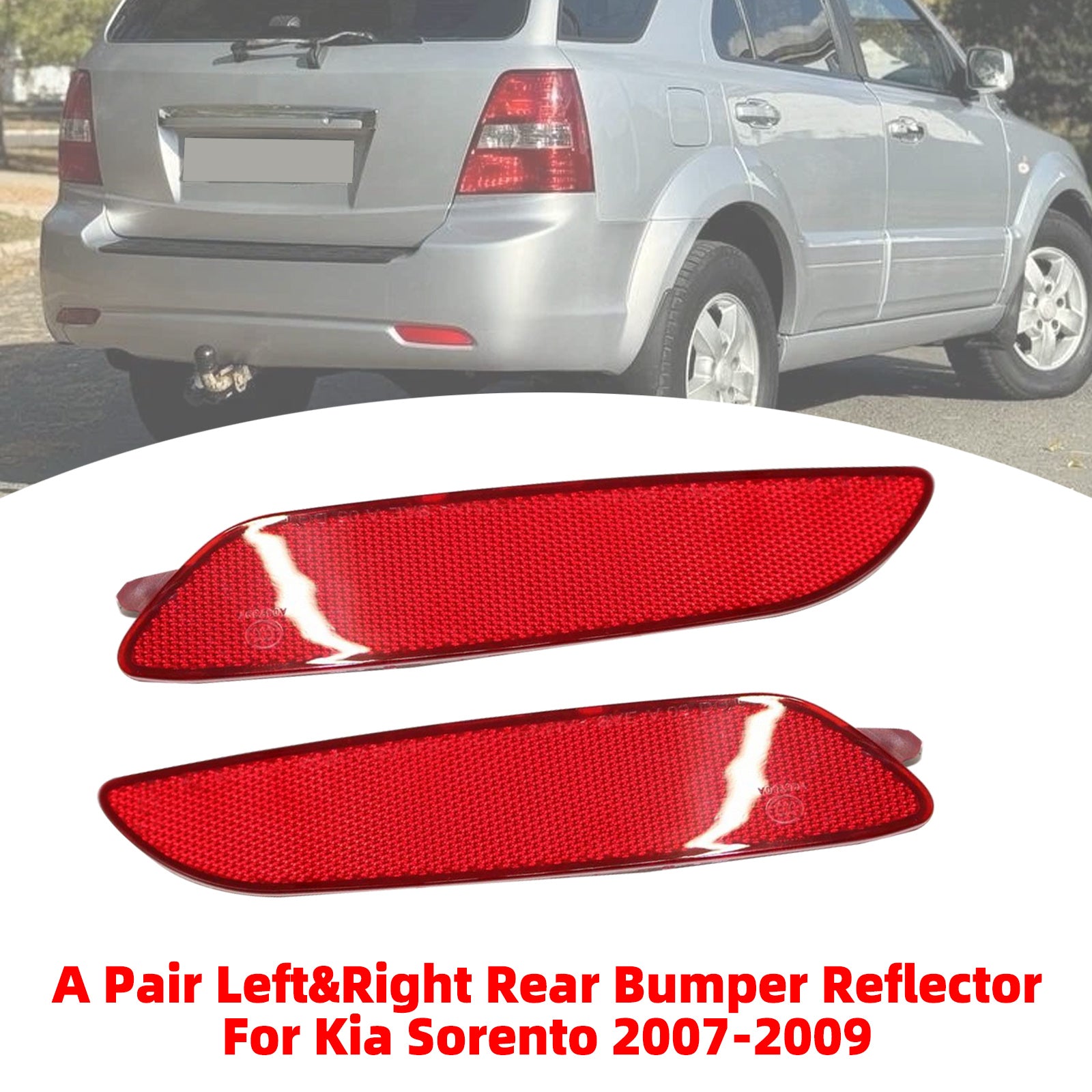 A Pair Left&Right Rear Bumper Reflector For Kia Sorento 2007-2009