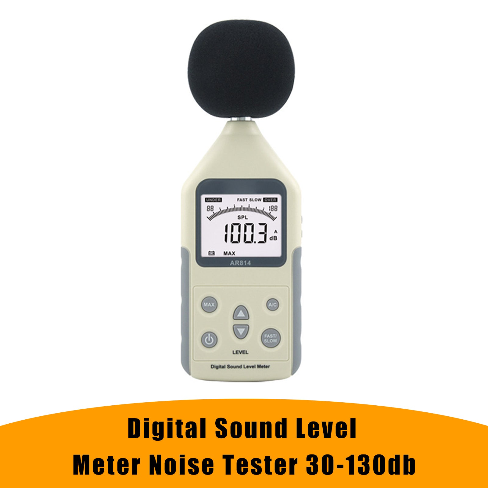 AR814 Digital Sound Level Meter Noise Tester 30-130db