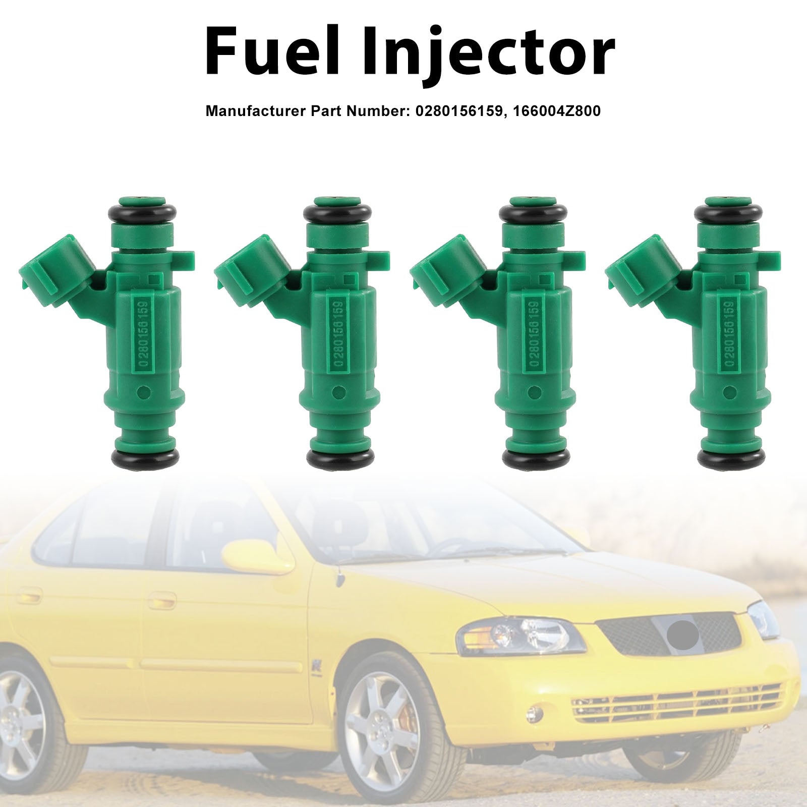 4Pcs Fuel Injector For Nissan Sentra L4 1.8 2003-06 0280156159 16600-4Z800