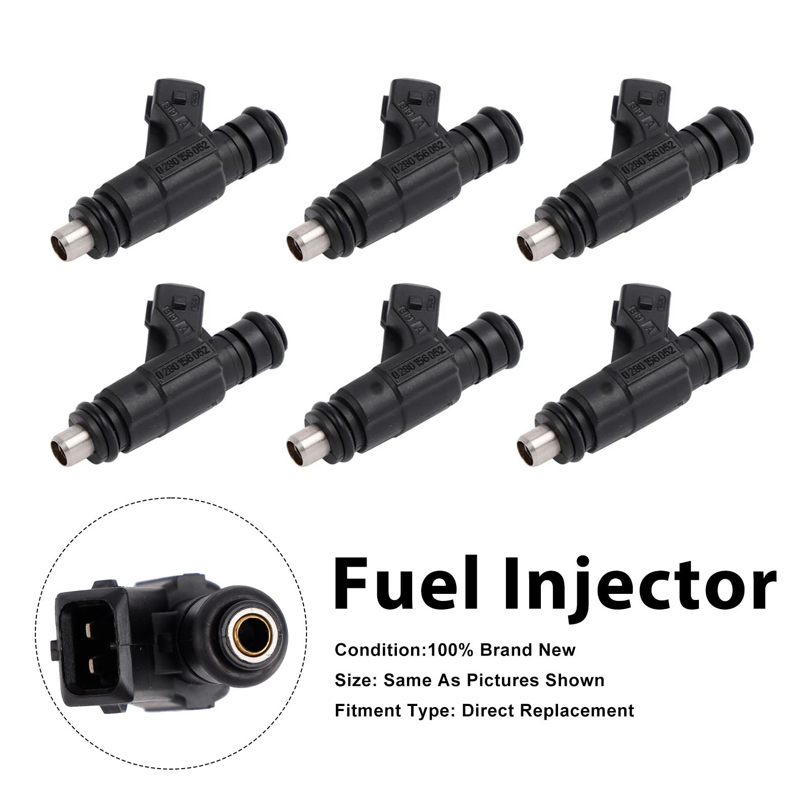 6Pcs Fuel Injector For BMW 3 Series M3 2000-2006 Z3 2001-2003 0280156052