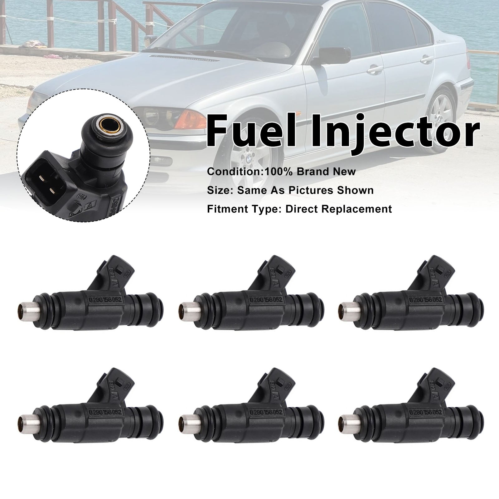 6Pcs Fuel Injector For BMW 3 Series M3 2000-2006 Z3 2001-2003 0280156052