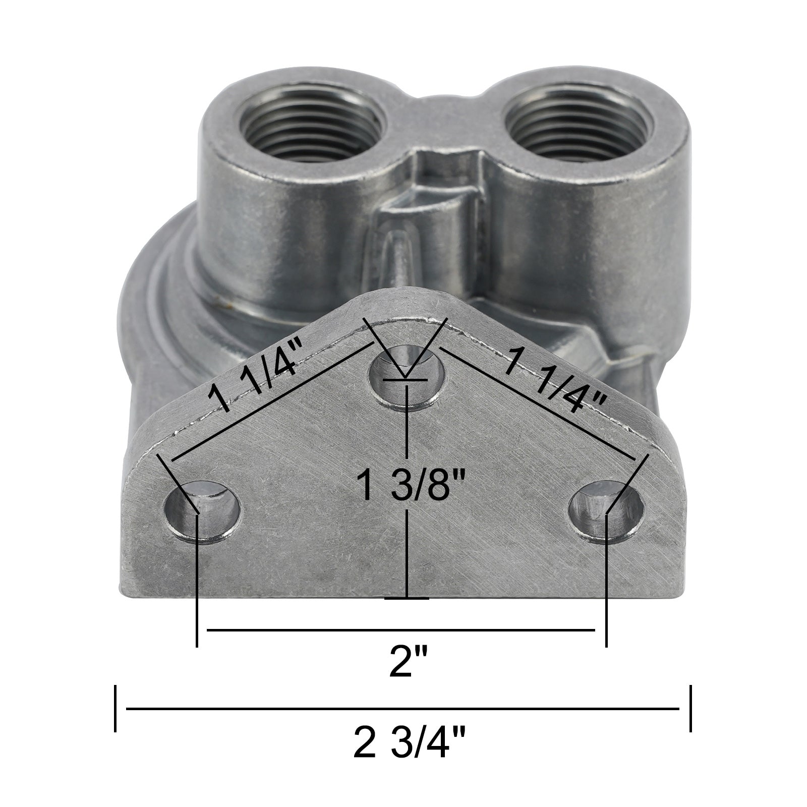 15708 Oil Filter Mount Kit 1/2 in NPT Female Ports 3/4-16 in Center Thread