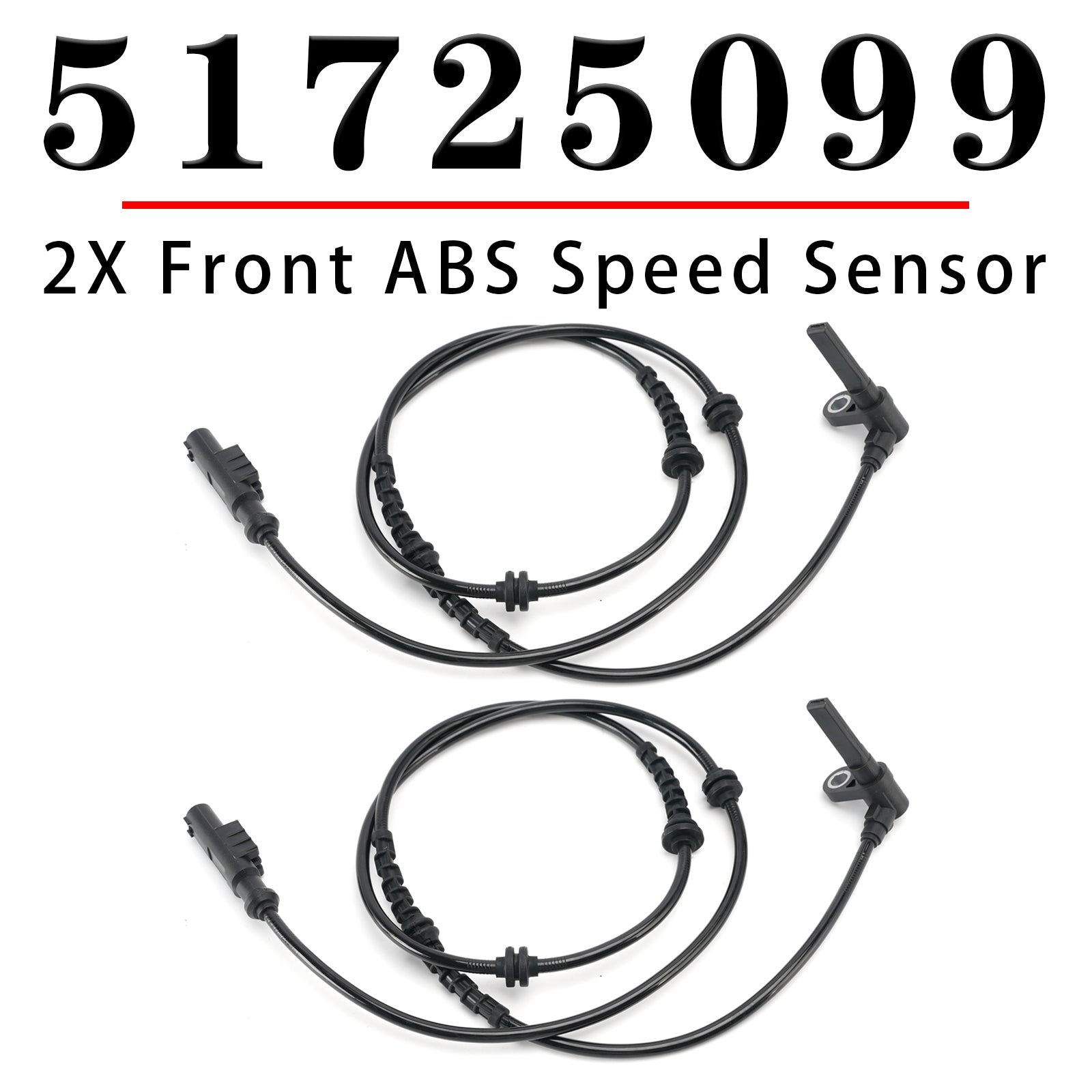 2X Front Right&Left ABS Speed Sensor for Citroen 51725099 52148329