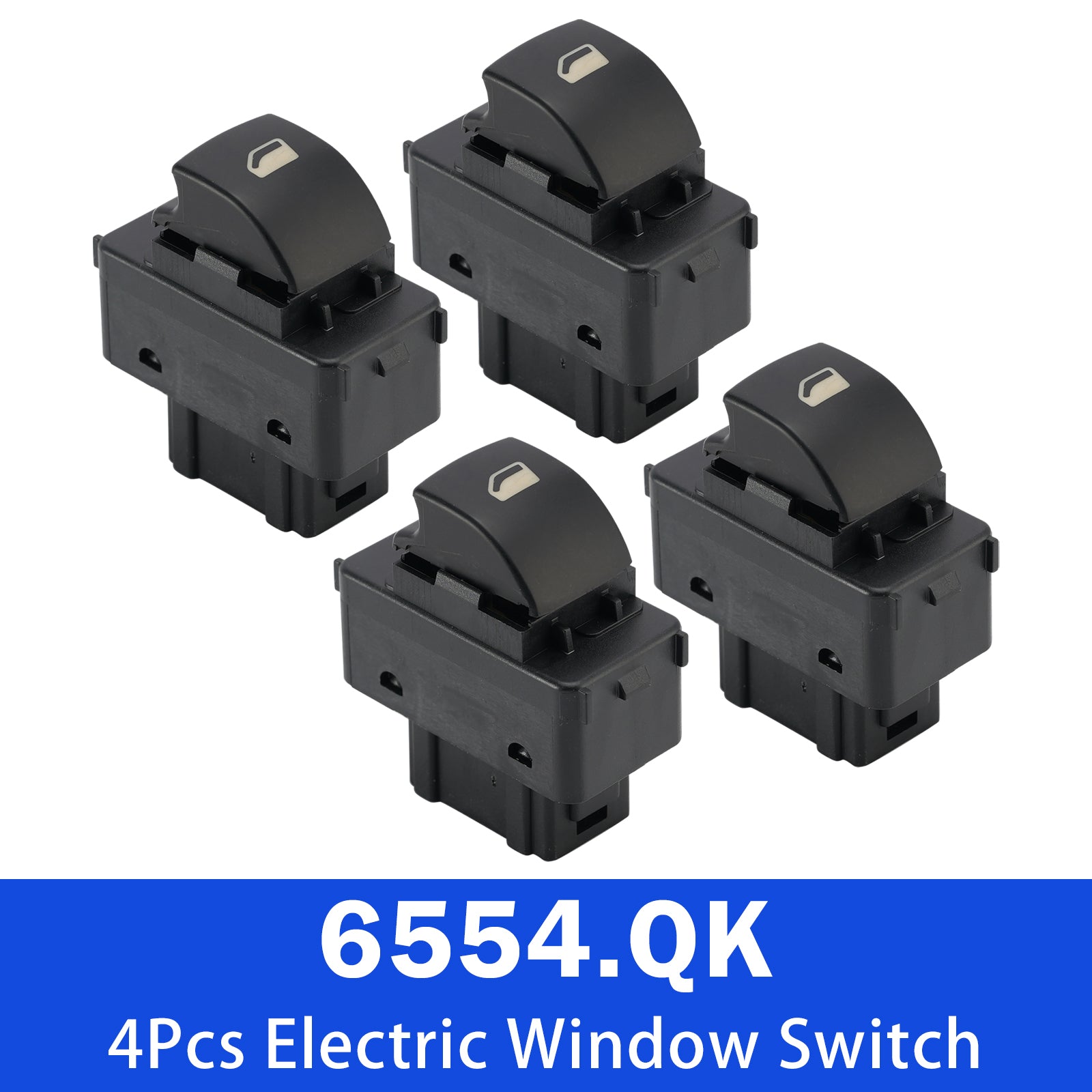 4Pcs Electric Window Switch 6554.QK for Citroen Berlingo 2008-2018 MPV
