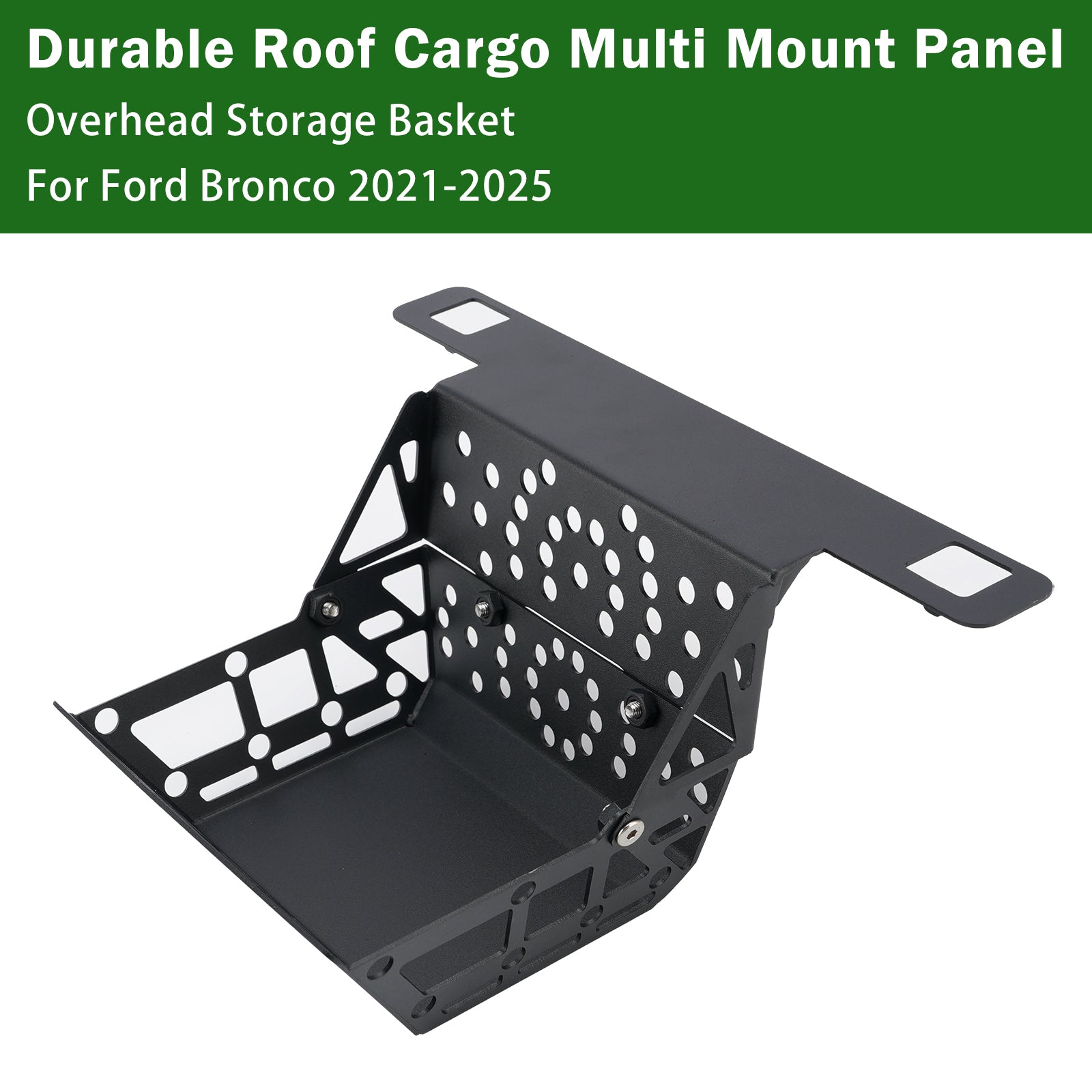 Roof Cargo Multi Mount Panel Overhead Storage Basket for Ford Bronco 2021-2025