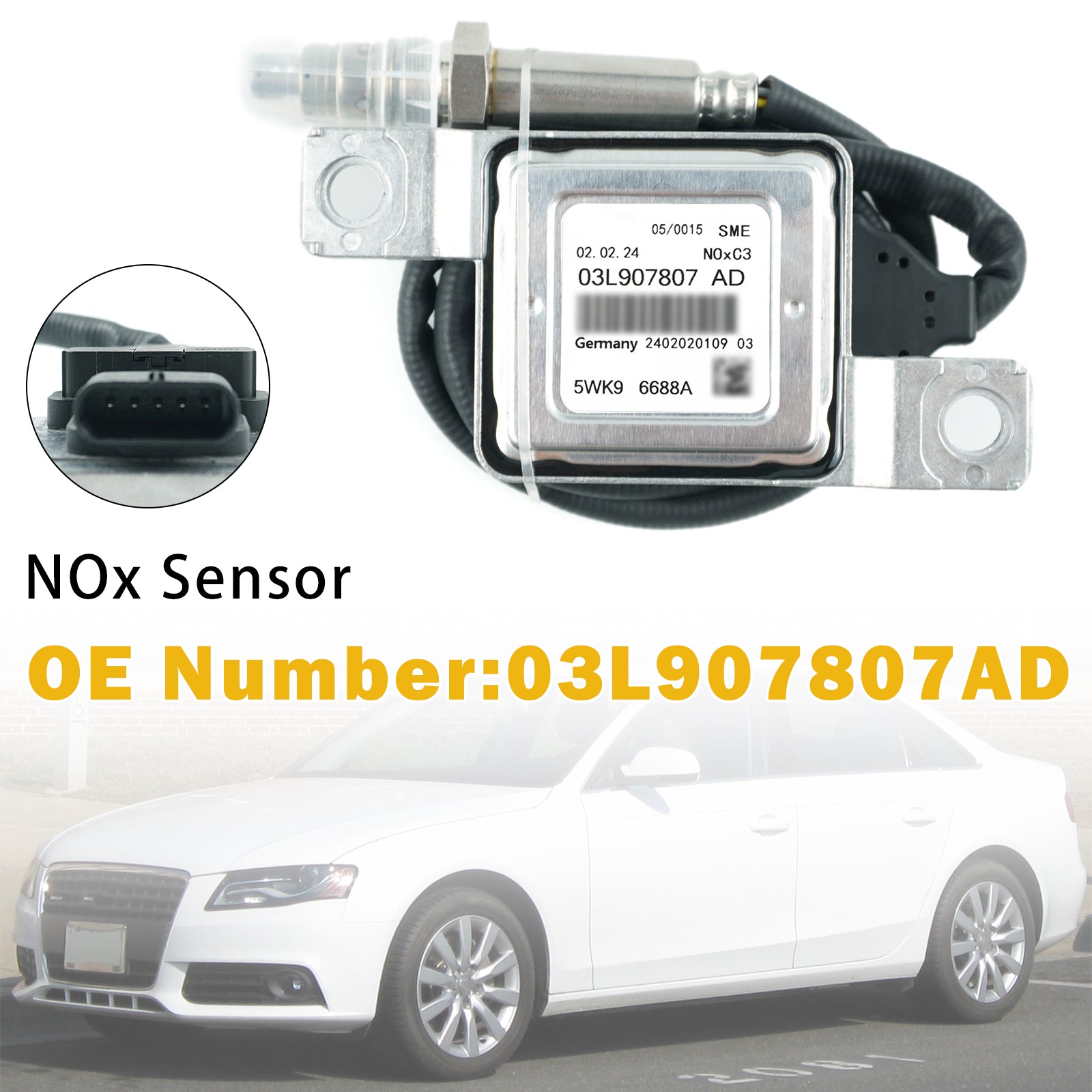 Nitrogen Oxide NOx Sensor For VW Passat 2.0L-L4 Audi A4 S4 A5 S5 2012-2014