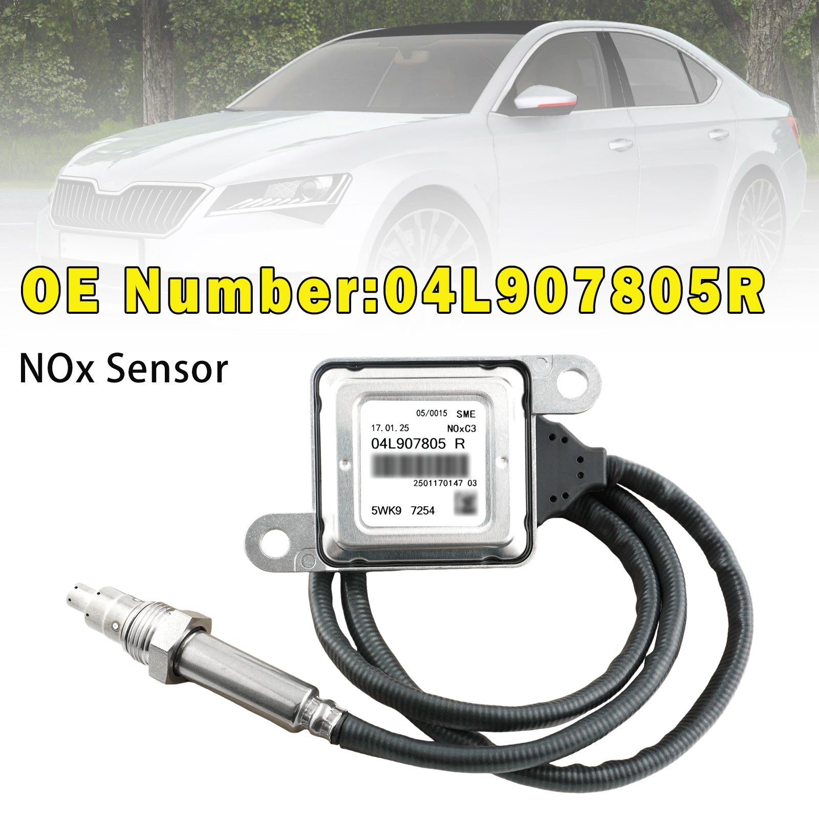 Nitrogen Oxide NOx Sensor 04L907805R 5WK97254 For Skoda SUPERB III VW PASSAT B8