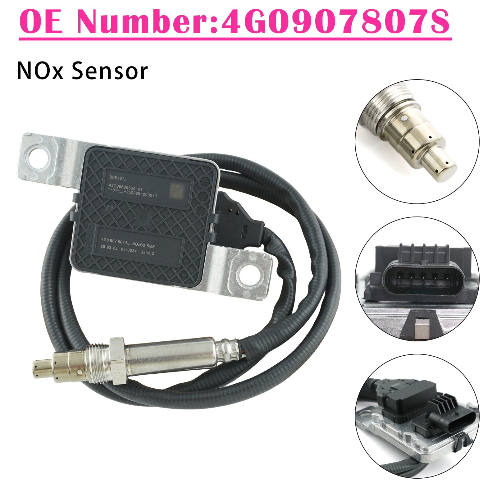 NOx Sensor 4G0907807S For VW Audi A6 4G2 4GC A7 4GA4GF 3.0 TDI Quattro