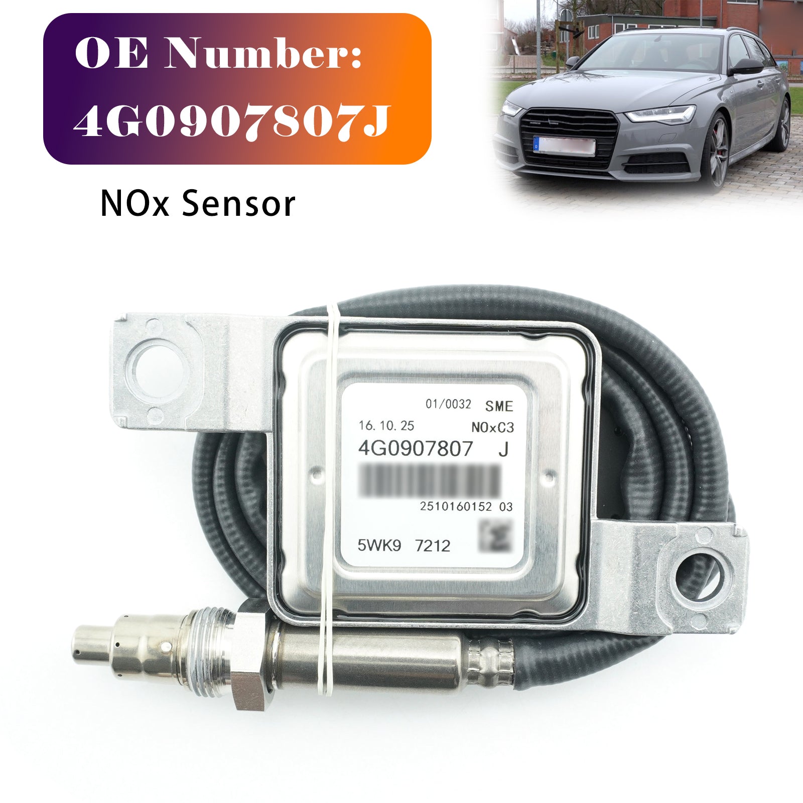 Nitrogen Oxide NOx Sensor 4G0907807J For Audi A6 Avant A6 A7 Sportback 3.0 TDI
