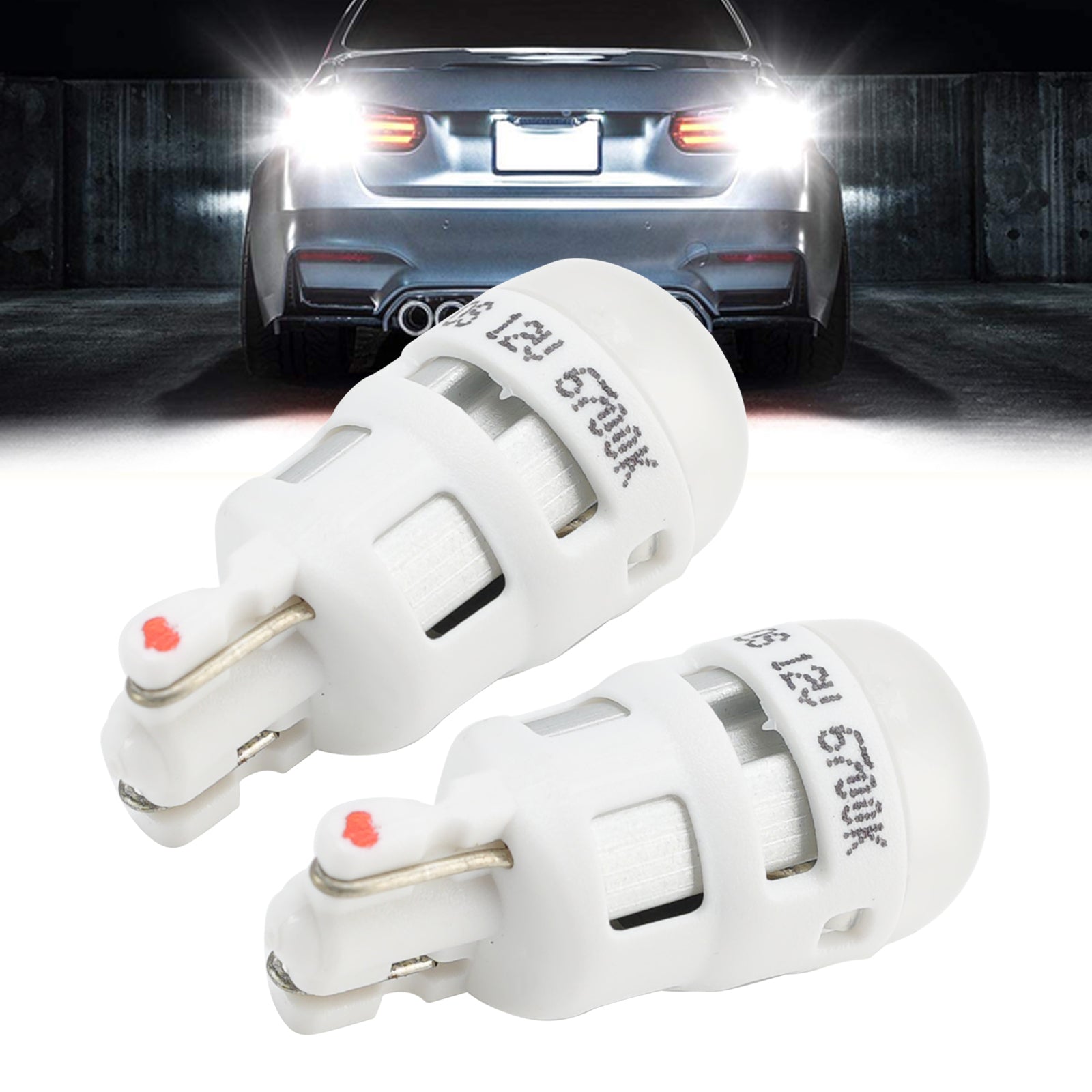 2Pcs Car Light Sky White LED Signal Bulb W5W T10 2880SW 12V 1W For OSRAM
