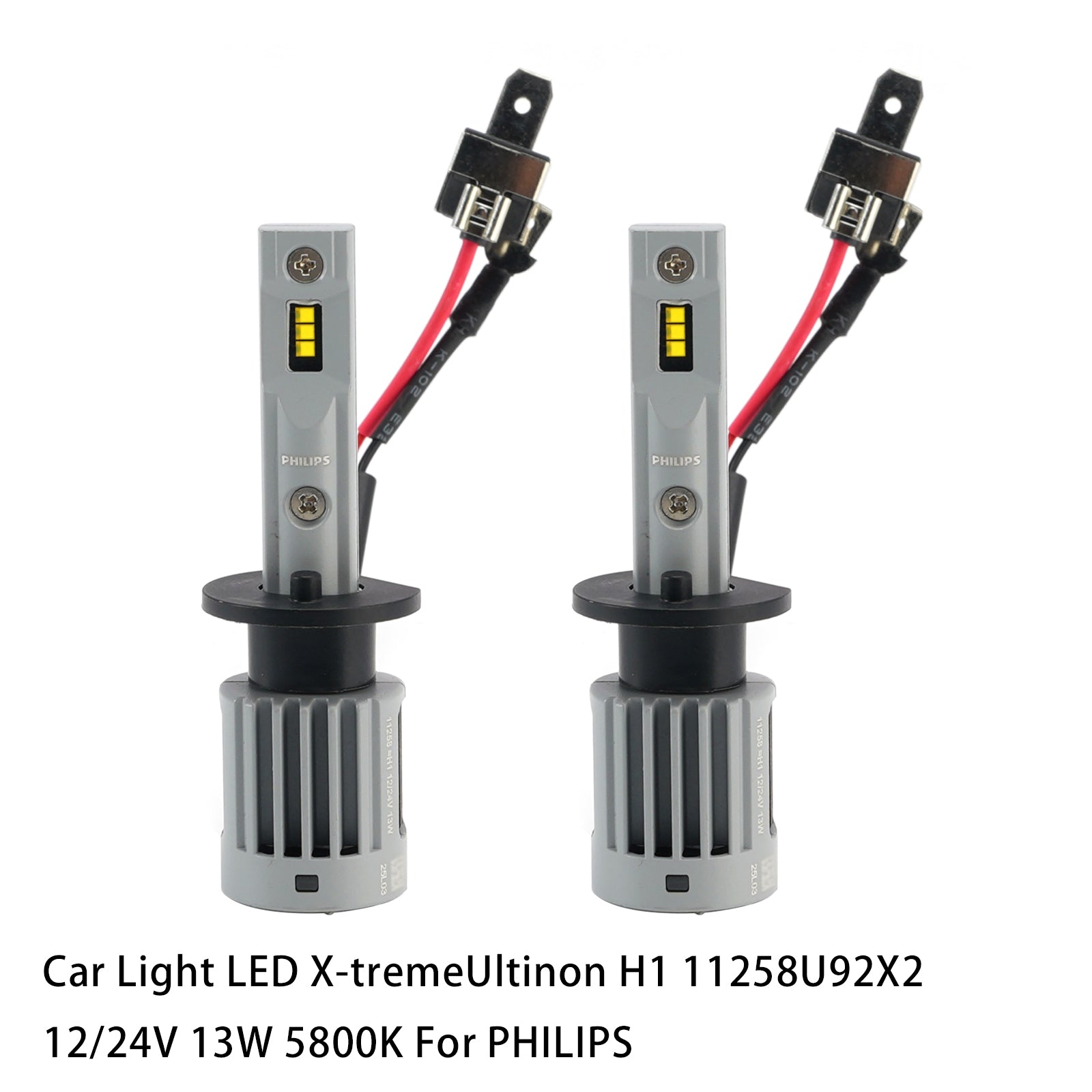 Car Light LED X-tremeUltinon H1 11258U92X2 12/24V 13W 5800K For PHILIPS