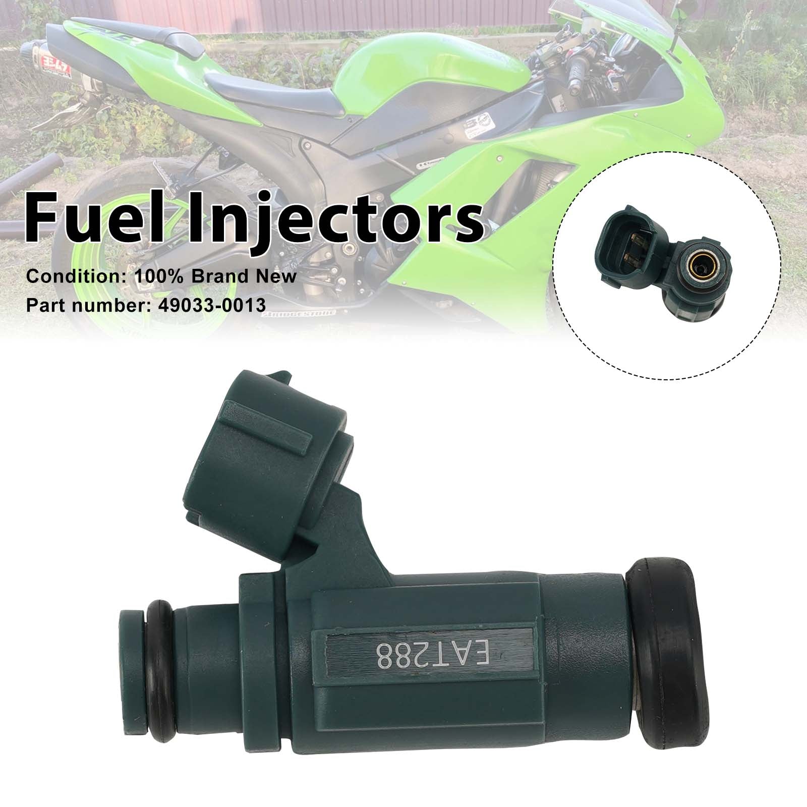 Fuel Injectors 49033-0013 For Kawasaki Ninja ZX600 ZX6R Z750 2007-2012