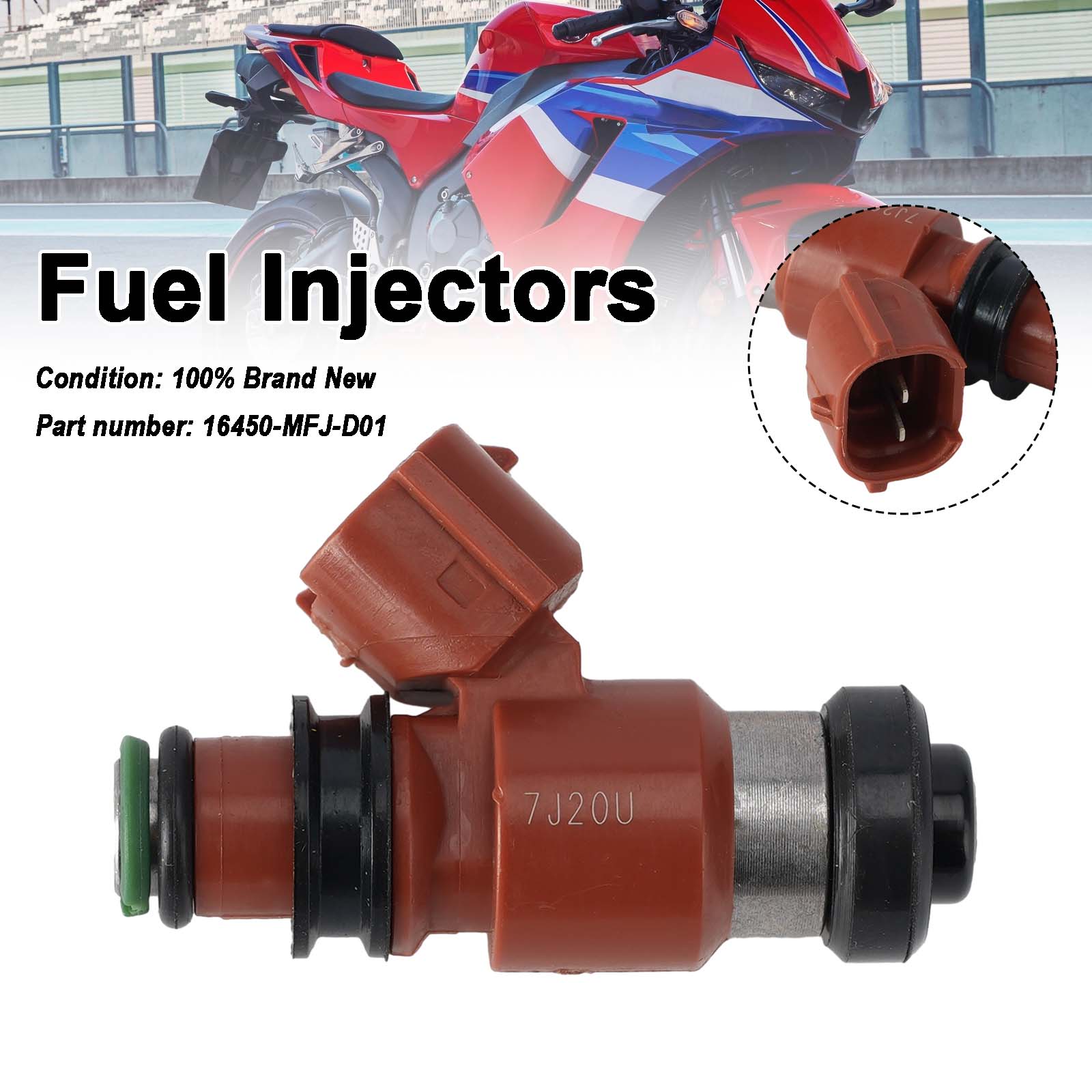 Fuel Injectors 16450-MFJ-D01 For Honda Rebel 500 17-24 CB500 CBR600RR