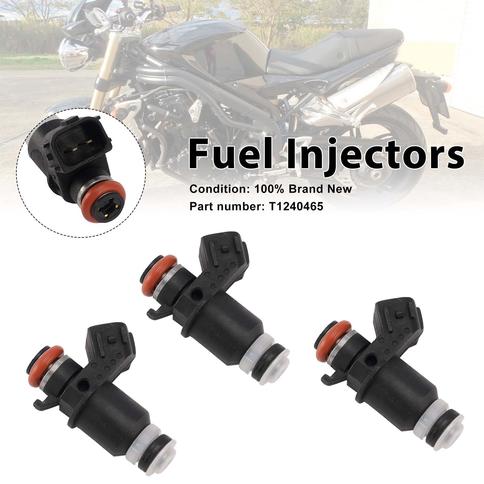 3PC Fuel Injectors T1240465 For Speed Triple 1050 2005-2015