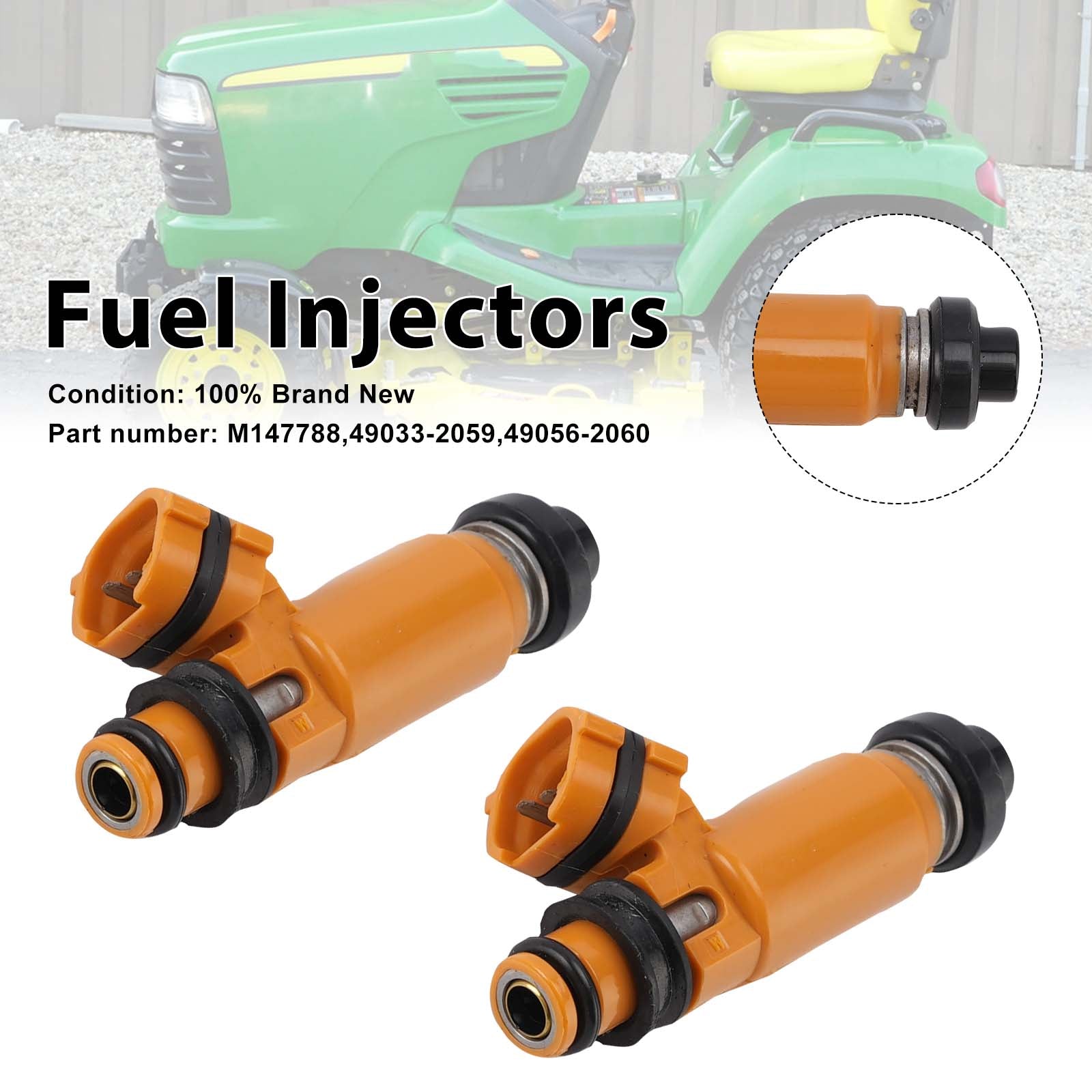 2PC M147788 Fuel Injectors 49033-2059 49056-2060 For Kawasaki John Deere 797