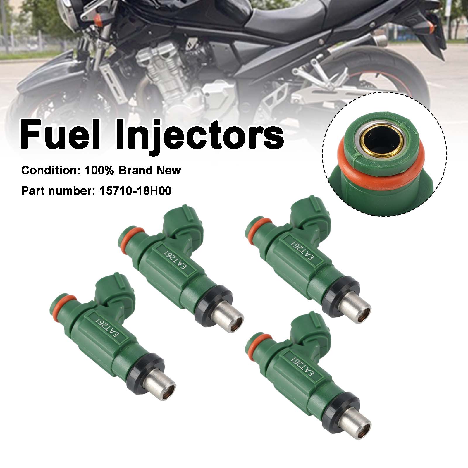 4PC Fuel Injectors 15710-18H00 For Suzuki Bandit 1250S GSF1250SA GSX1250FA