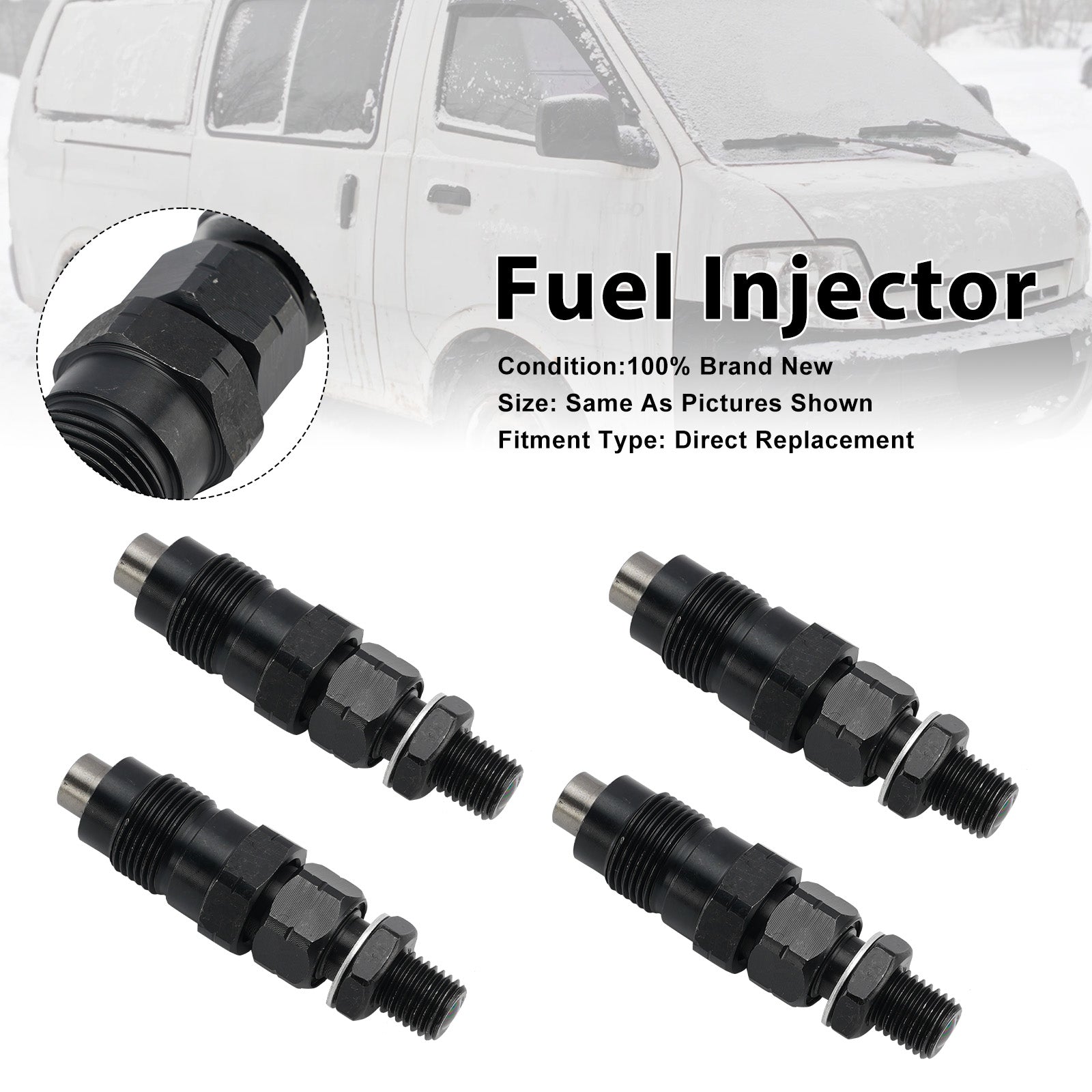 4Pcs Fuel Injector For Kia Pregio TB 2.7D 2002-2006 105078-0140 1050780140