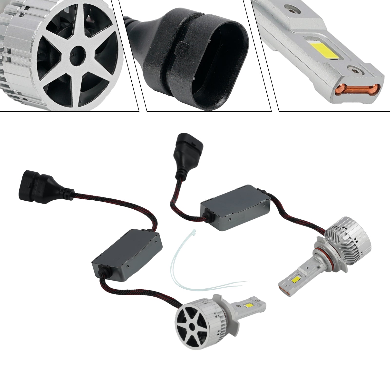 LED Headlight Bulb Kit High Low Beam Lamp HIR2 9012 12V 75W 6500K For HELLA