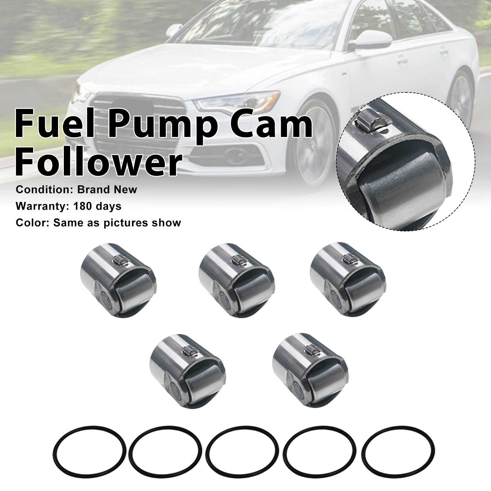 5PCS High Pressure Fuel Pump Cam Follower 06H109311B Fit VW Fit AUDI 711024410