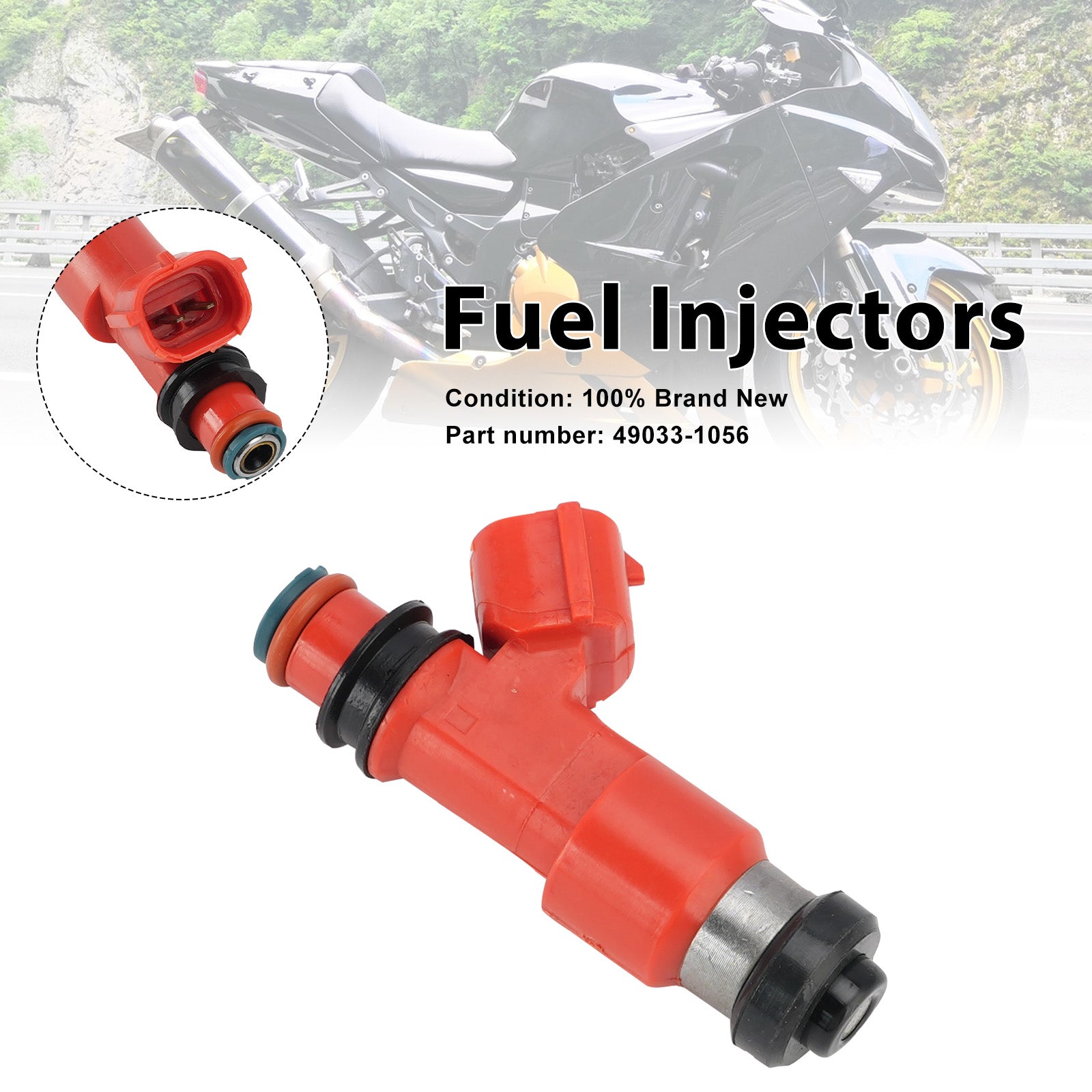 Fuel Injectors 49033-1056 For Kawasaki Ninja ZX12R ZX1200 2002-2003