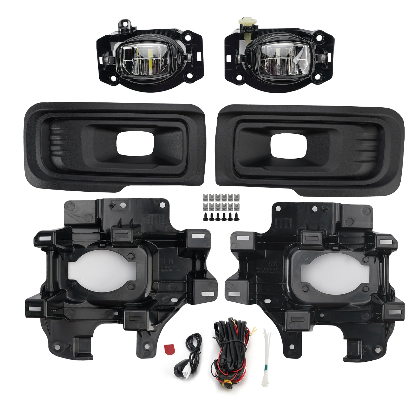 LED Fog Light Switch Bezel Wire Bracket Kits For Ford F150 STX XL XLT 2024-2025