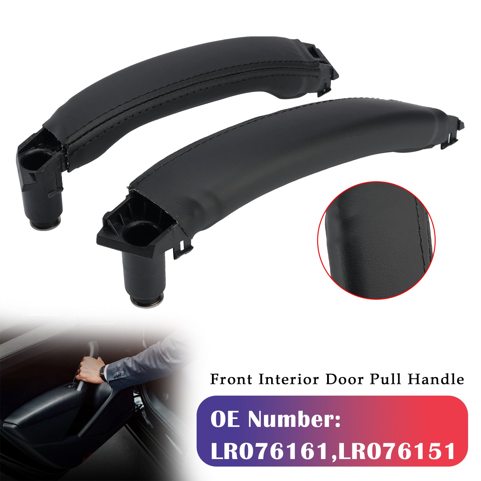2x Front Interior Door Pull Handle for Land Rover Discovery Sport L550 2015-2019