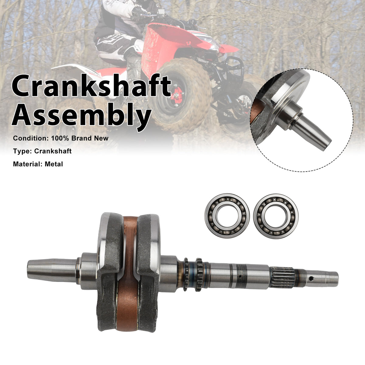 2002-2014 Honda TRX 250TE RECON Crankshaft Assembly Generic