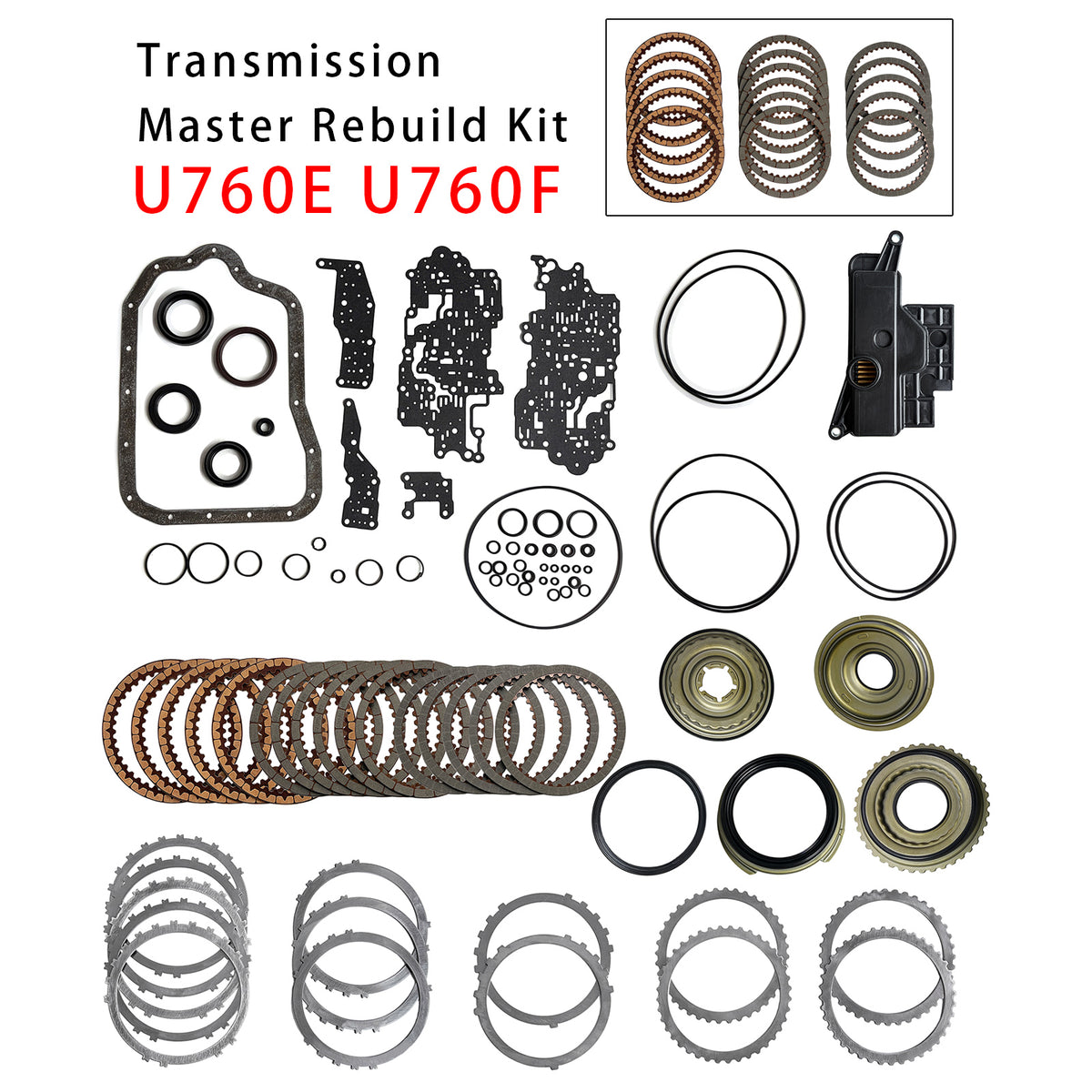 2009-2012 Toyota RAV4 2.5 Transmission Master Rebuild Kit W Filter U760F U760E Generic