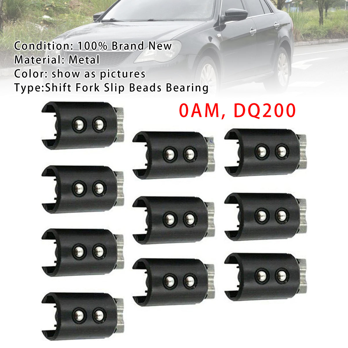 2010 VW Golf/Golf Plus 07 - 1.2/1.4/1.6/1.9/2.5L 10PCS Gearbox Shift Fork Slip Beads 217127A DQ200 Generic