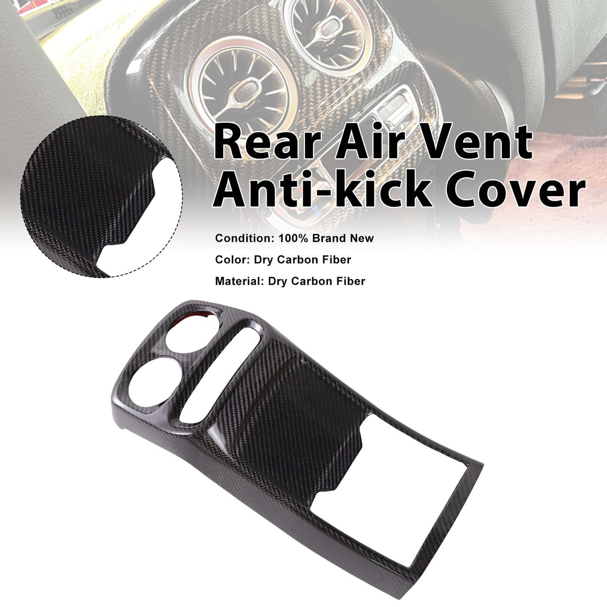 2019-2023 Mercedes Benz G-Class W464 W463A Dry Carbon Fiber Rear Air Vent Anti-kick Cover Generic