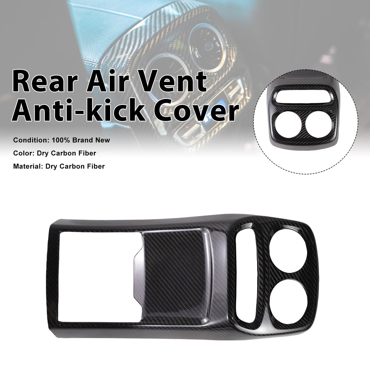 2019-2023 Mercedes Benz G-Class W464 W463A Dry Carbon Fiber Rear Air Vent Anti-kick Cover Generic