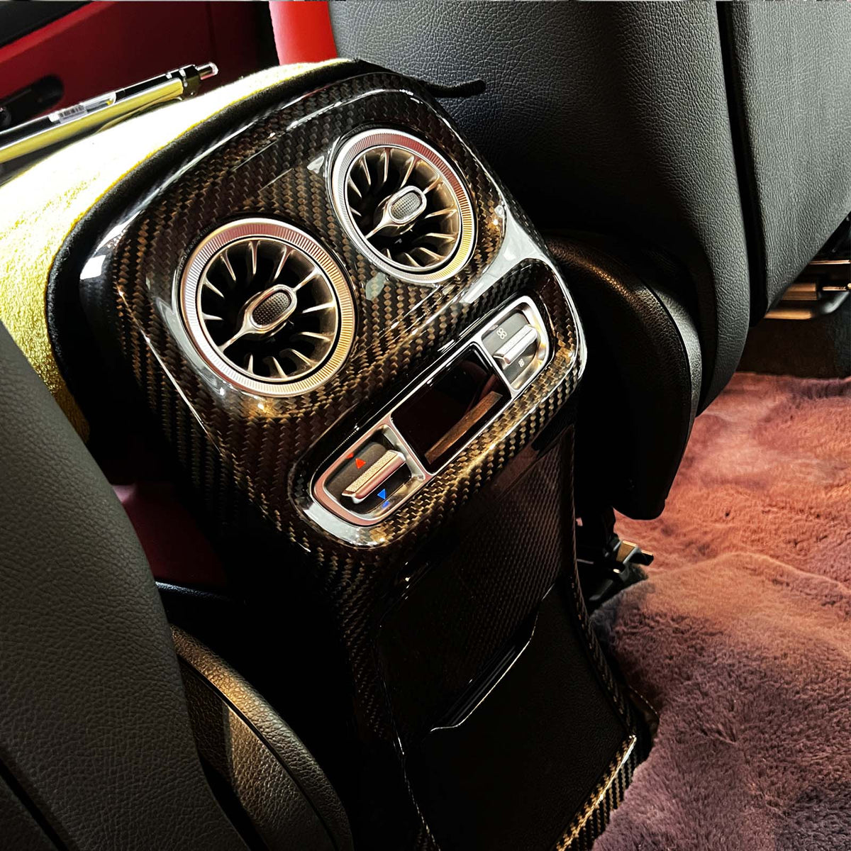 2019-2023 Mercedes Benz G-Class W464 W463A Dry Carbon Fiber Rear Air Vent Anti-kick Cover Generic