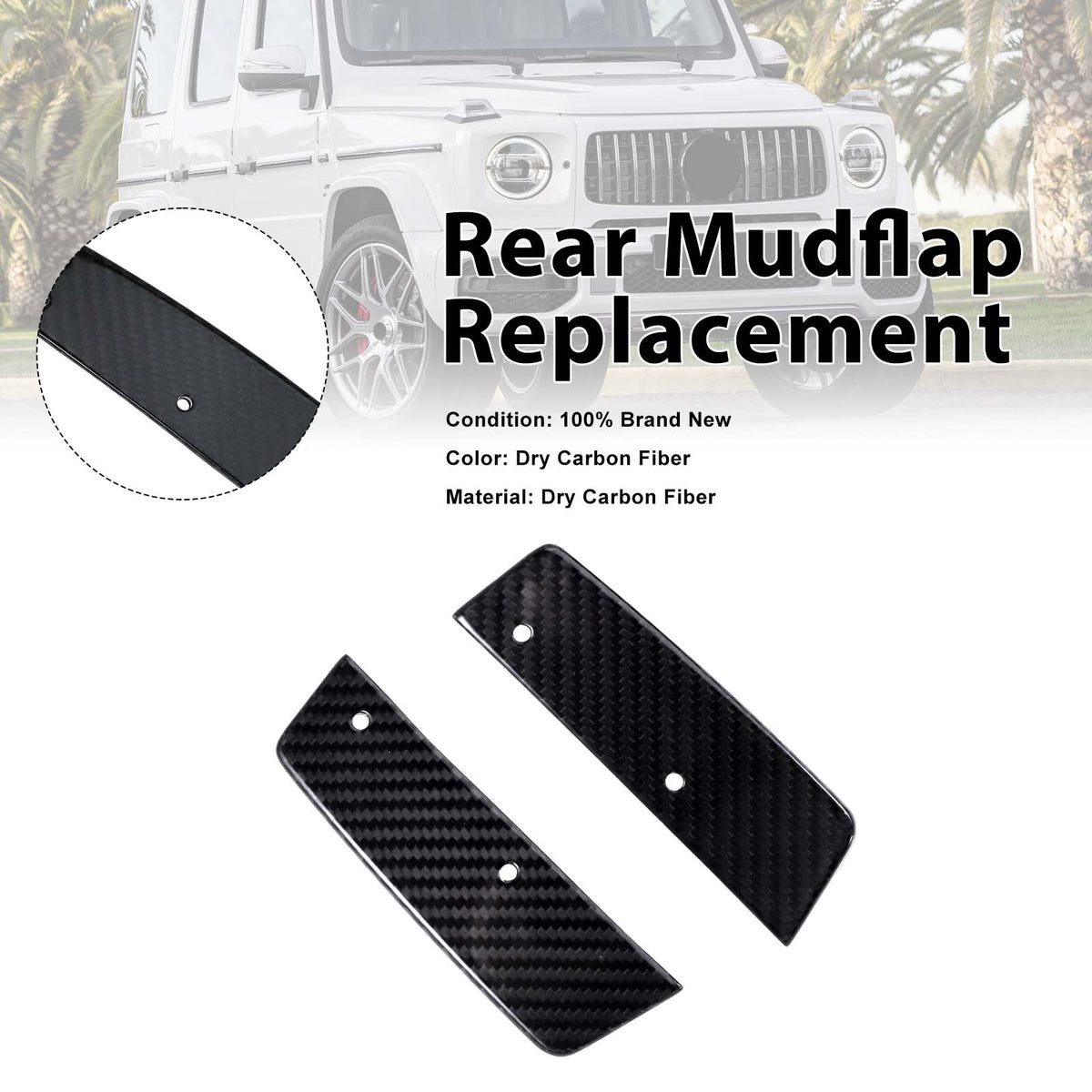 2019-2023 Mercedes Benz G-Class W464 W463A W465 Rear Mudflap Replacement Generic
